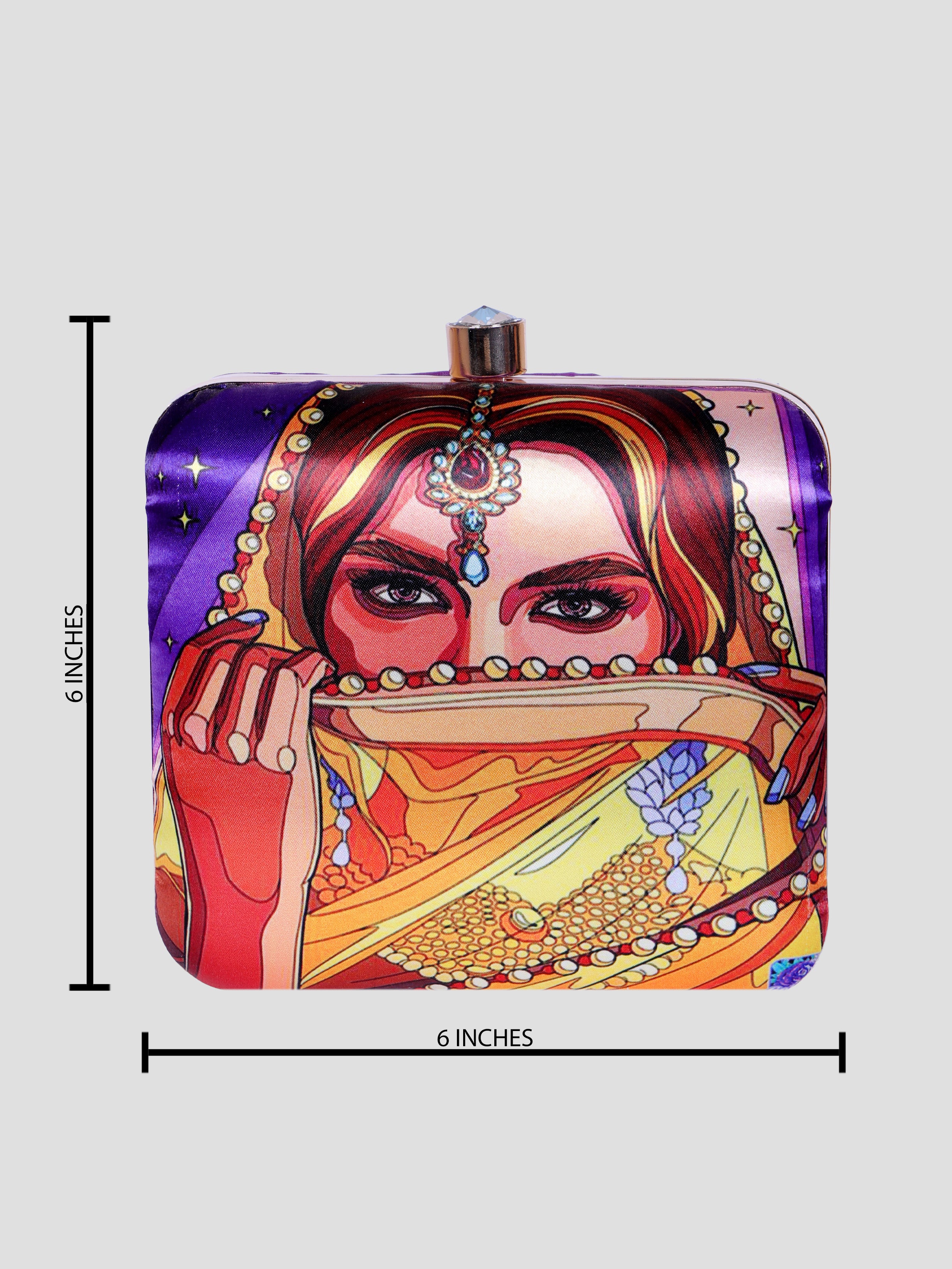 VRPS Printed Clutch | Handcrafted Ethnic Bag | SWIS-1313 | Additional Angle