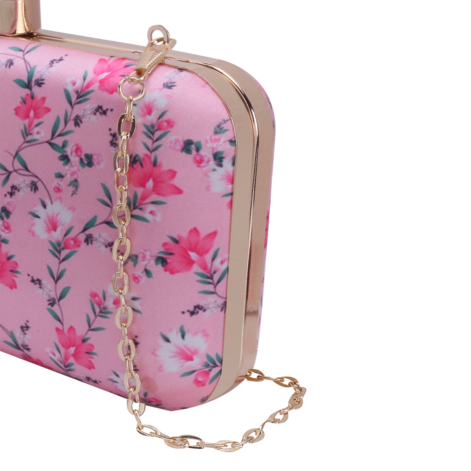 blossom digital printed clutch