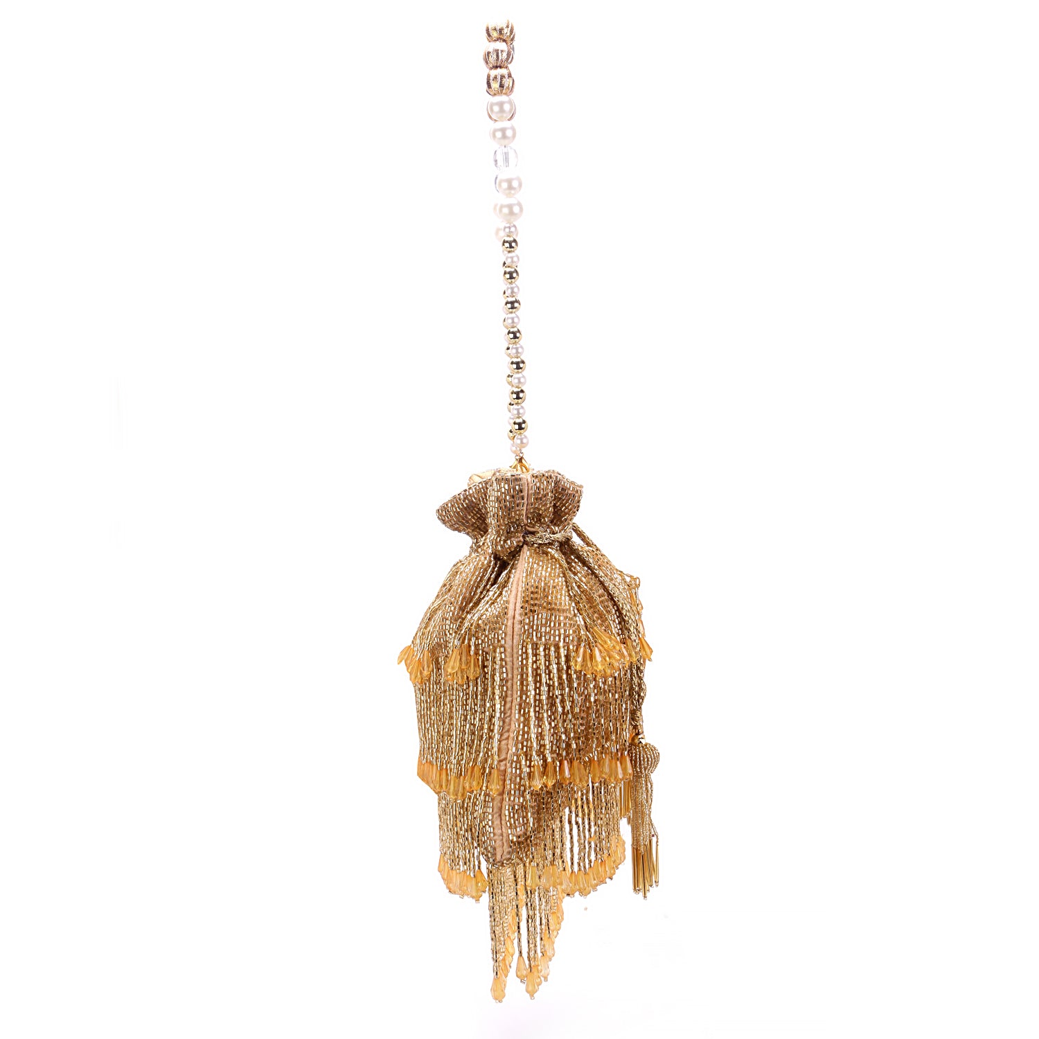 tassel gold potli