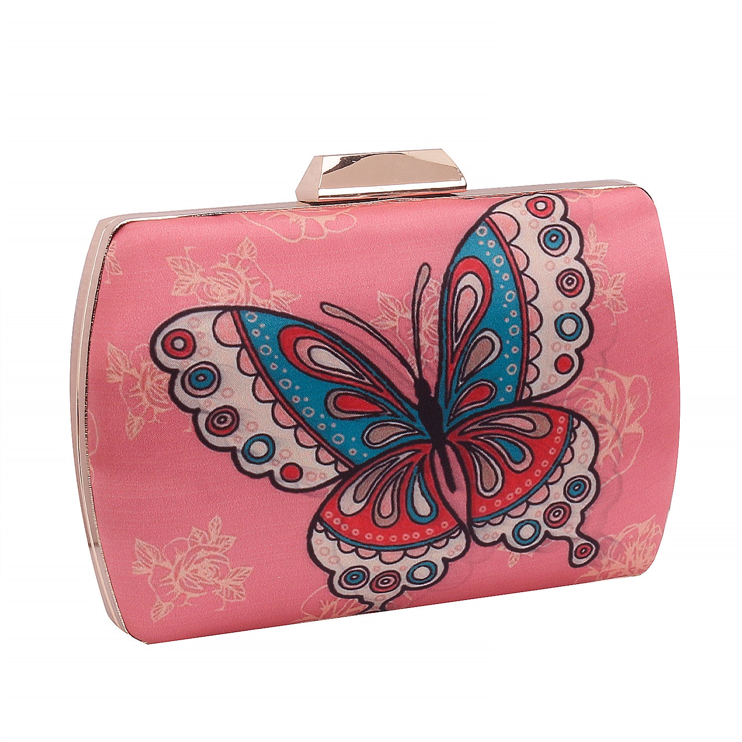 Butterfly Design Printed Clutch Bag