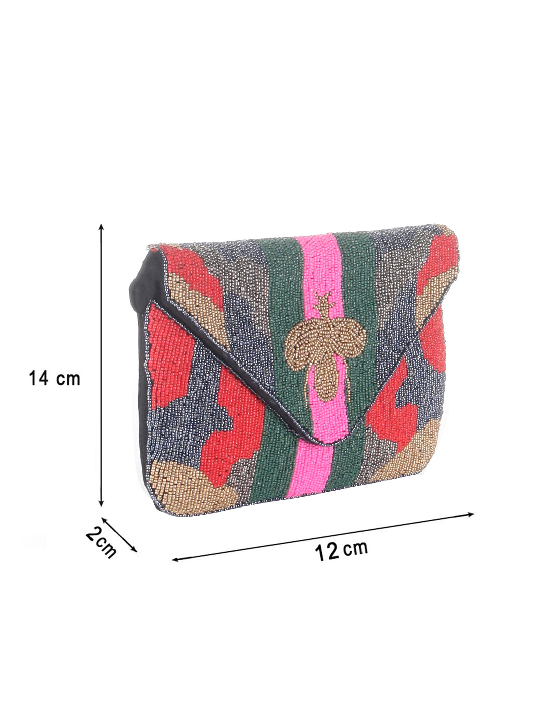VRPS Beaded Clutch | Handcrafted Ethnic Bag | SWIS-885 | Additional Angle
