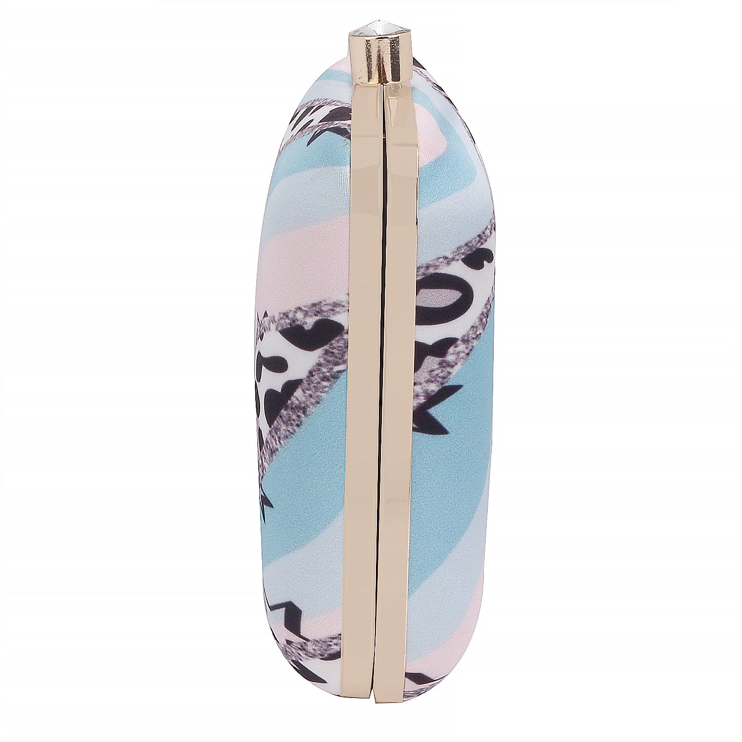 Abstract print box clutch for bag