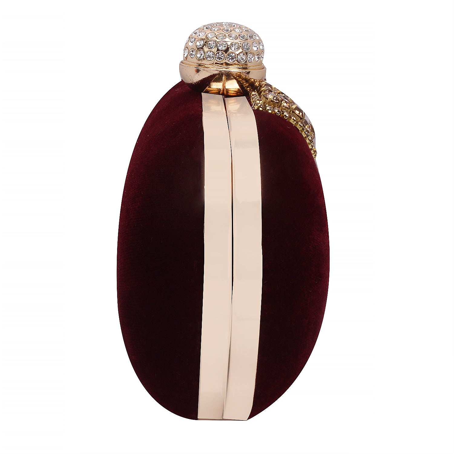 Maroon Ovel Clutch For Casual Use