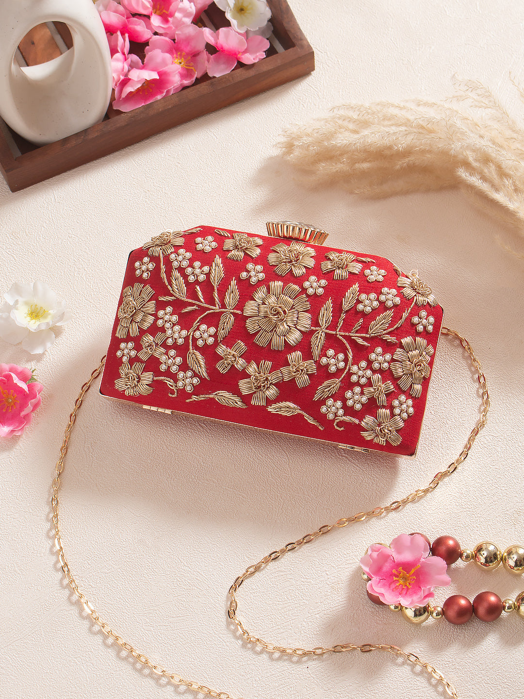 VRPS Embroidered Clutch | Handcrafted Ethnic Bag | SWIS-602
