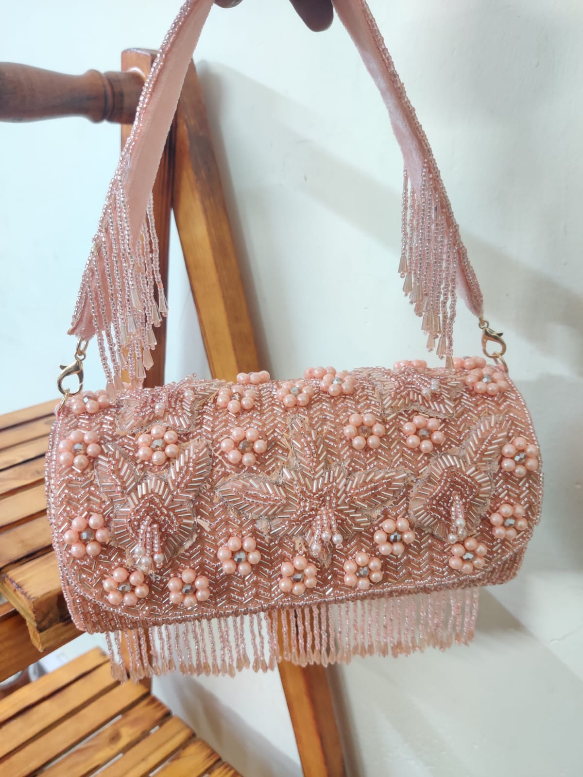 Embroidered Flap Bag