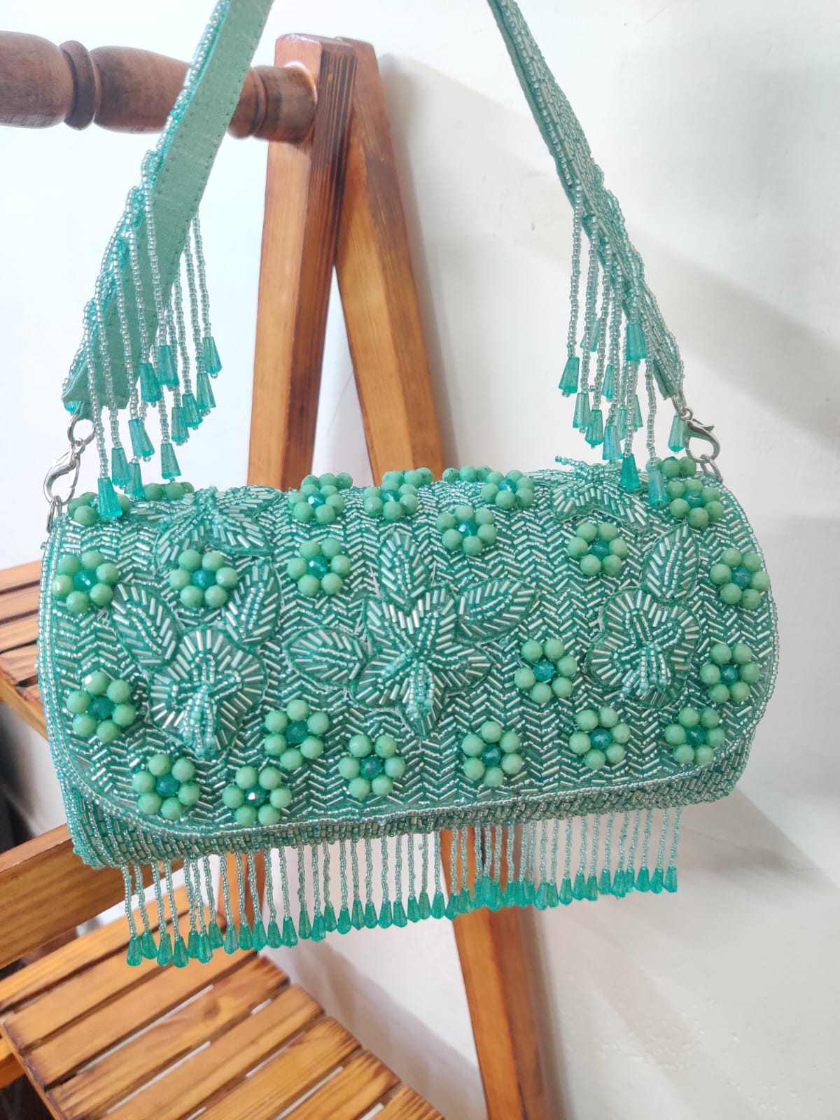 Embroidered Flap Bag