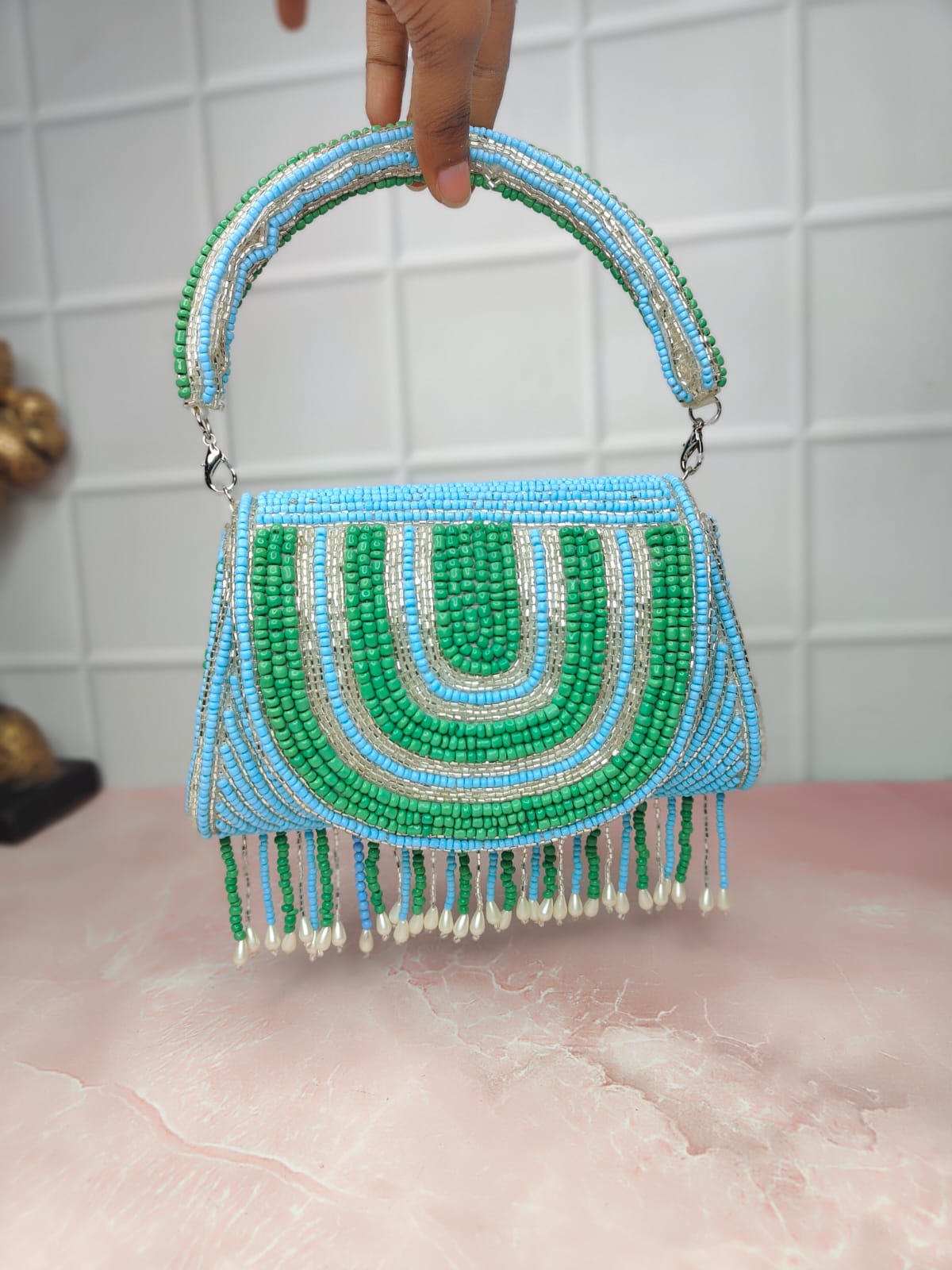 Embroidered Flap Bag