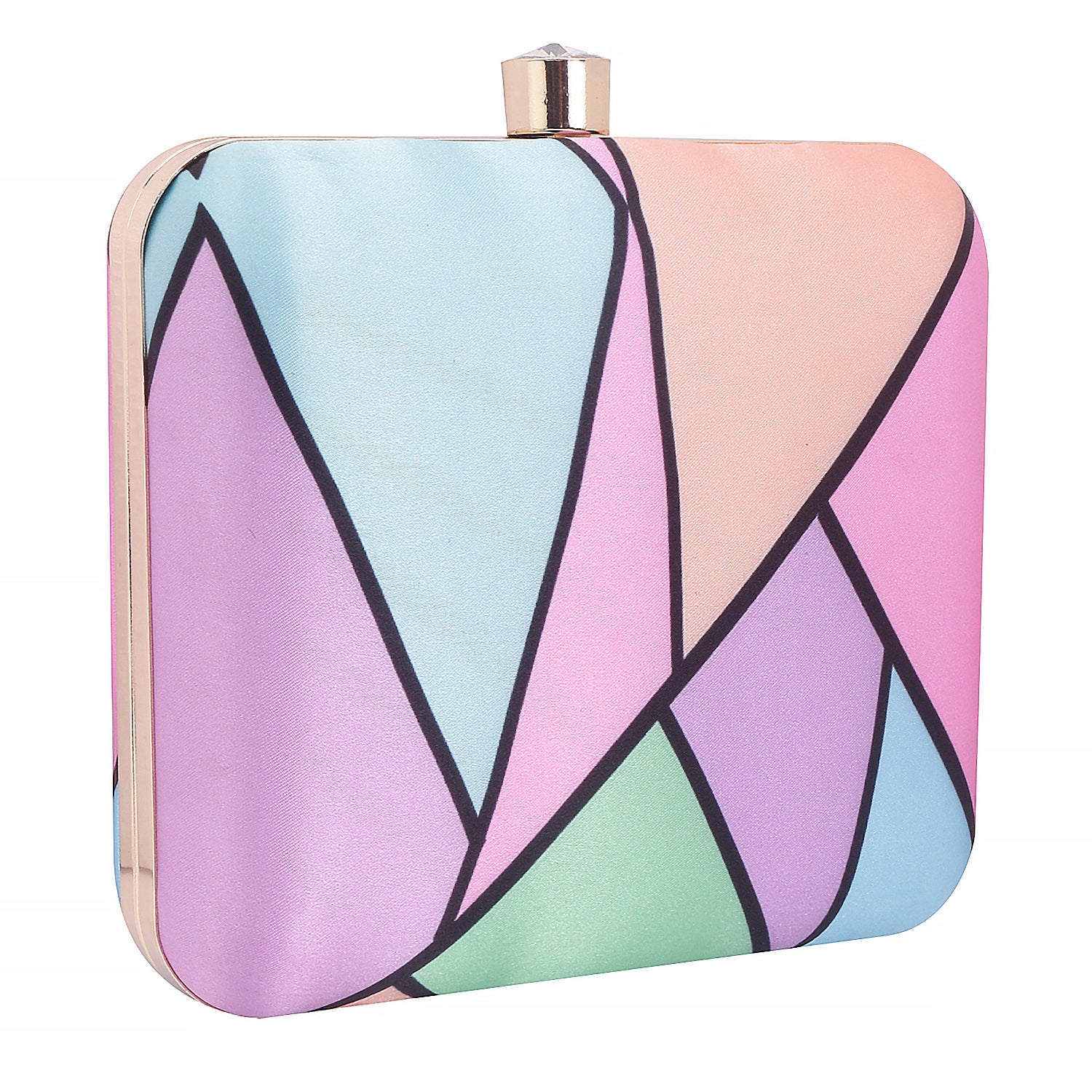 Printed Box Clutch For Casual Use