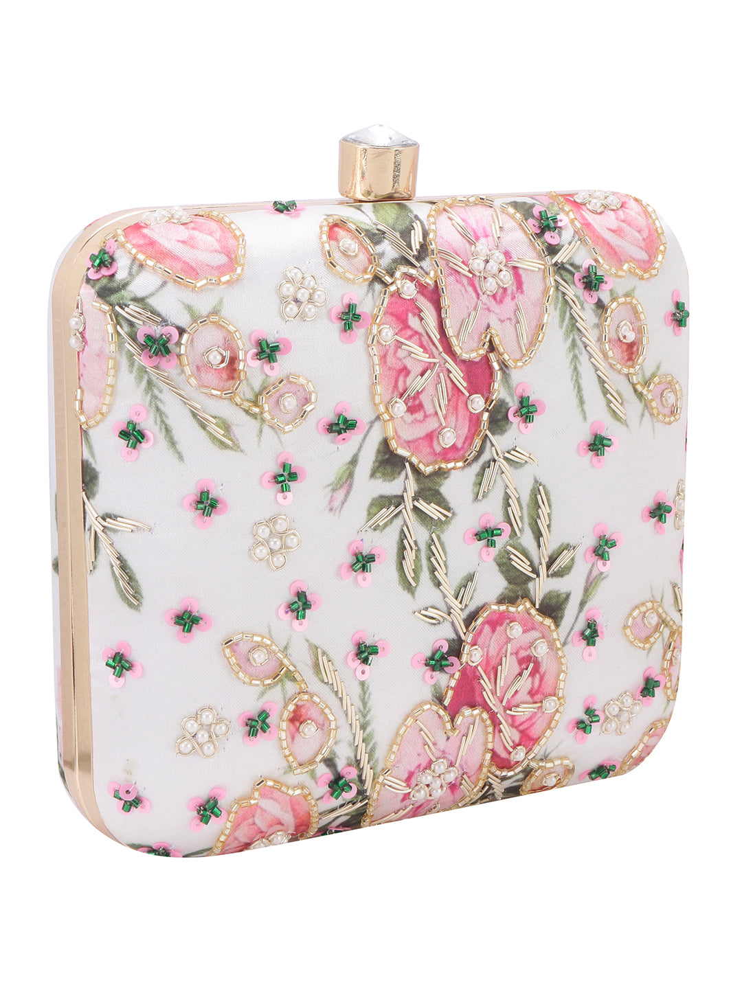 VRPS Printed Embroidered Clutch | Handcrafted Ethnic Bag | SWIS-867 | Additional Angle