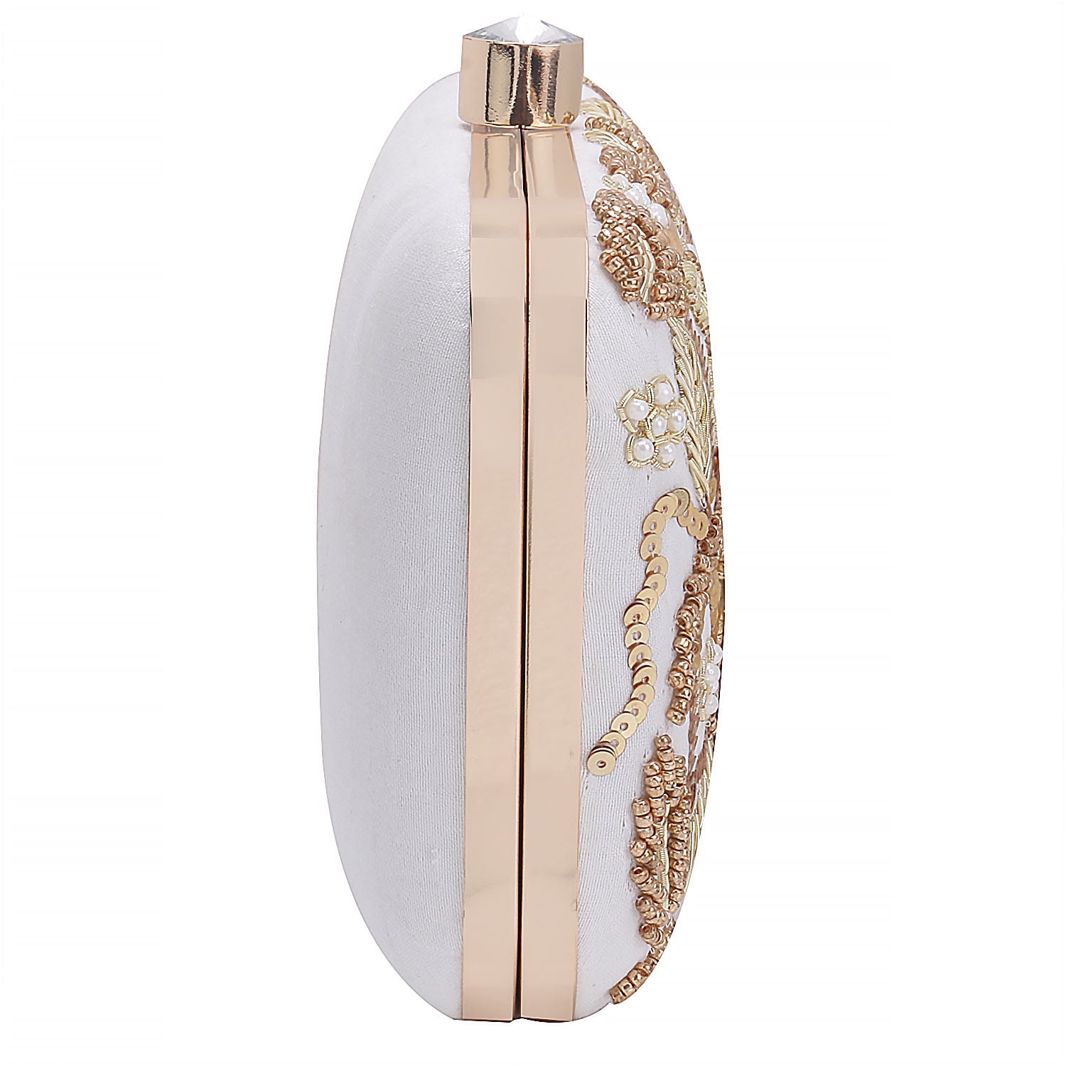 Embroidered Box Clutch For Casual Use