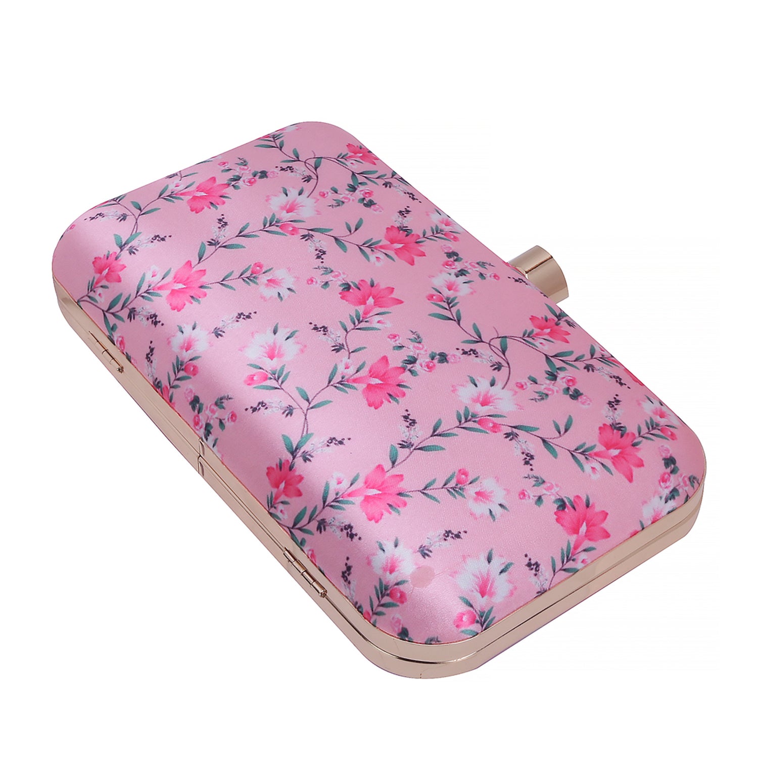 blossom digital printed clutch