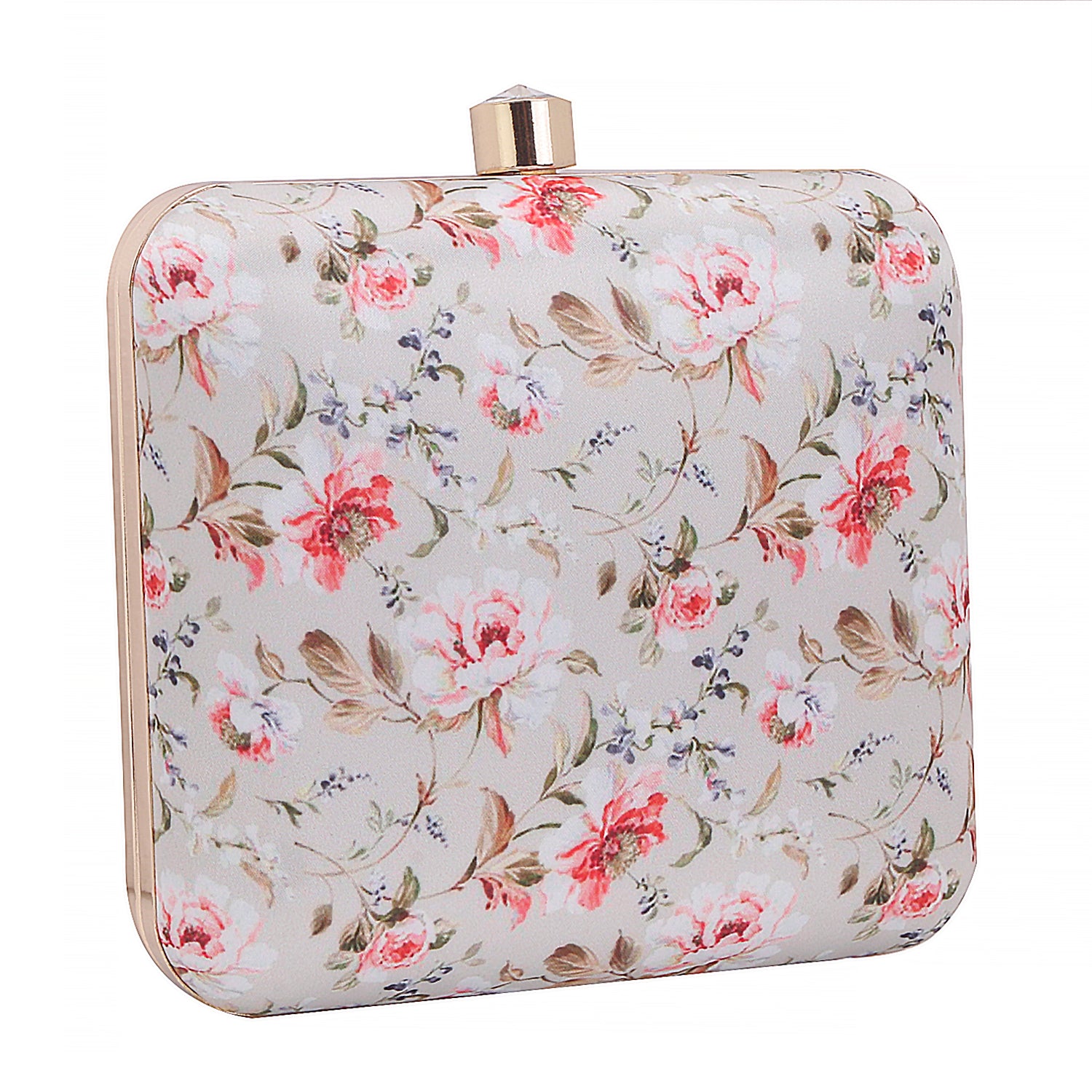 Floral Printed Casual Box Clutch