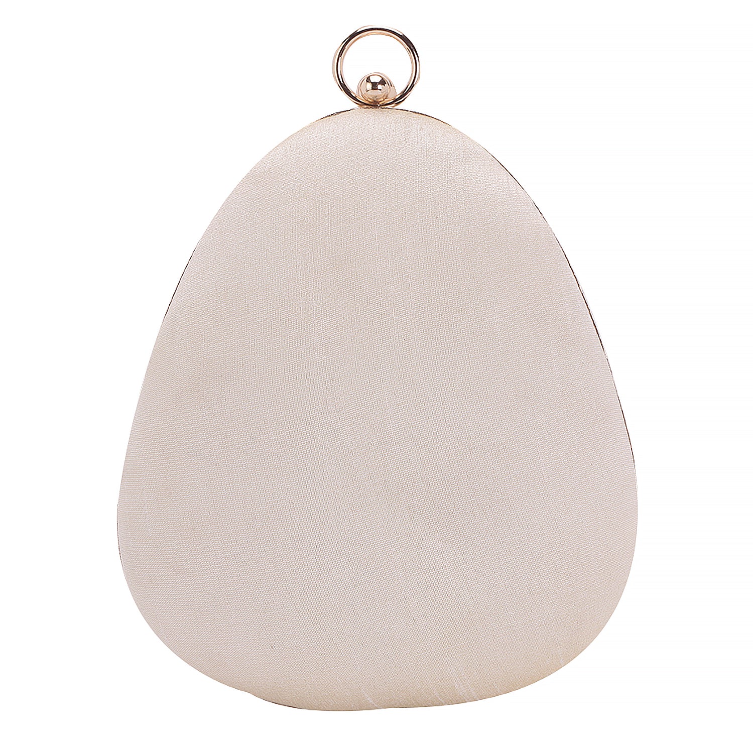 Designer handmade embroidery almond shape clutch