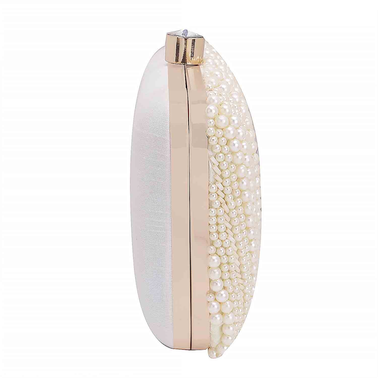 Pearl Box Clutch For Casual Use