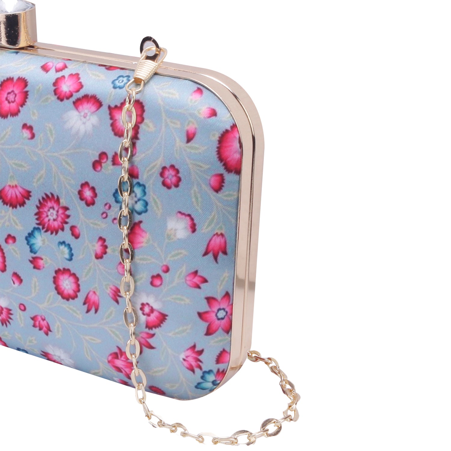 tiny floral digital printed clutch