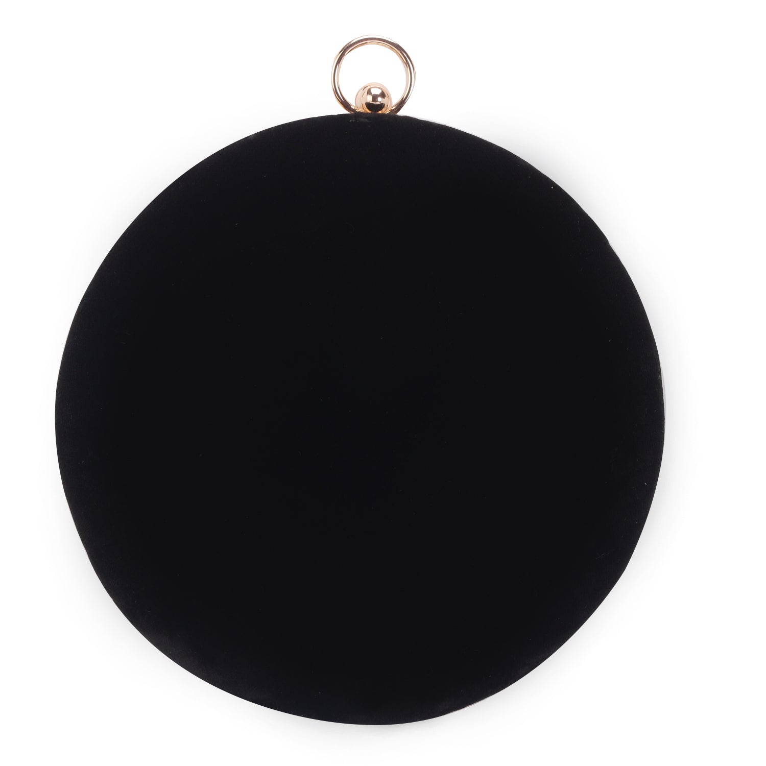 sparrow design embroidery round clutch