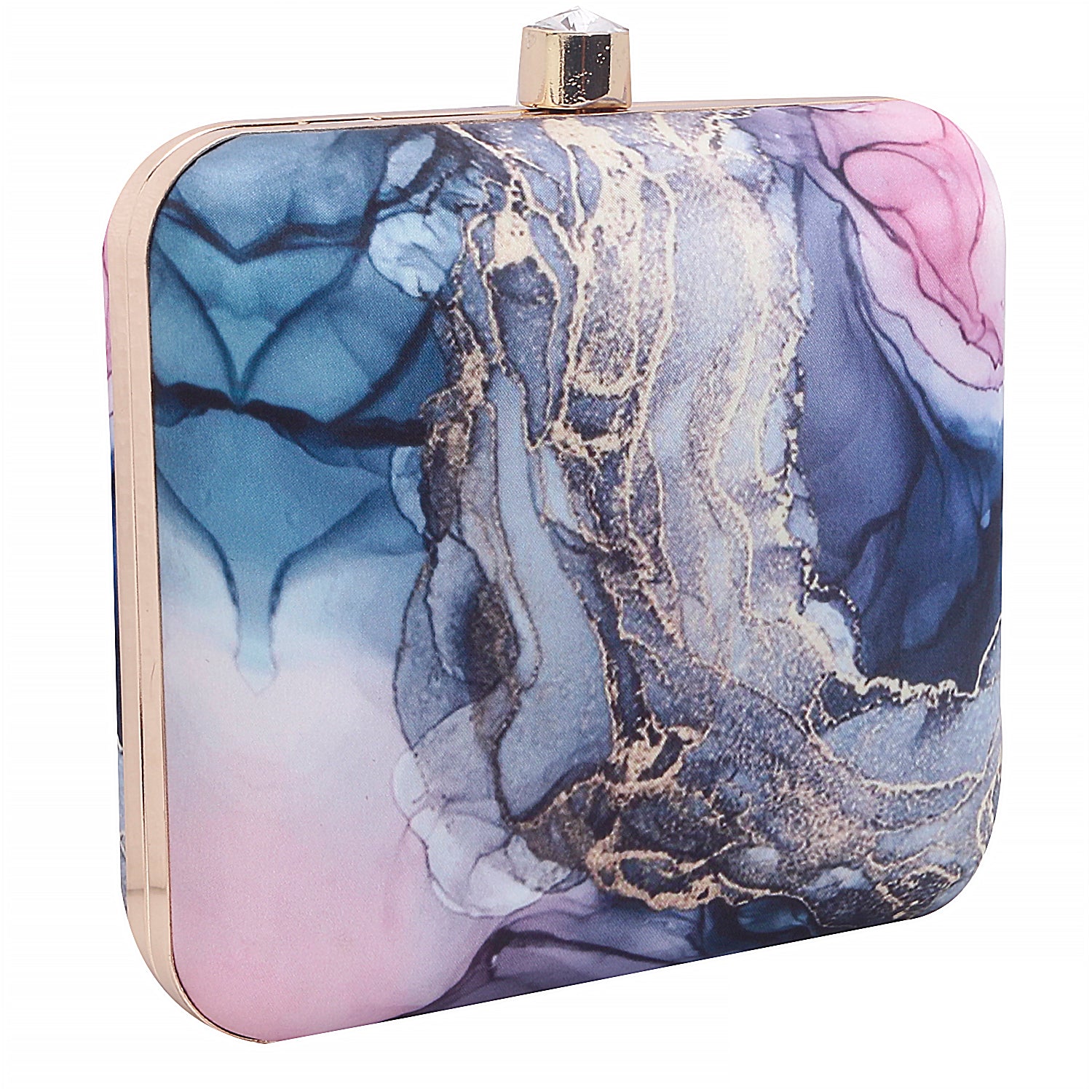Abstract Printed Design Box Clutch For Girls Nd Women