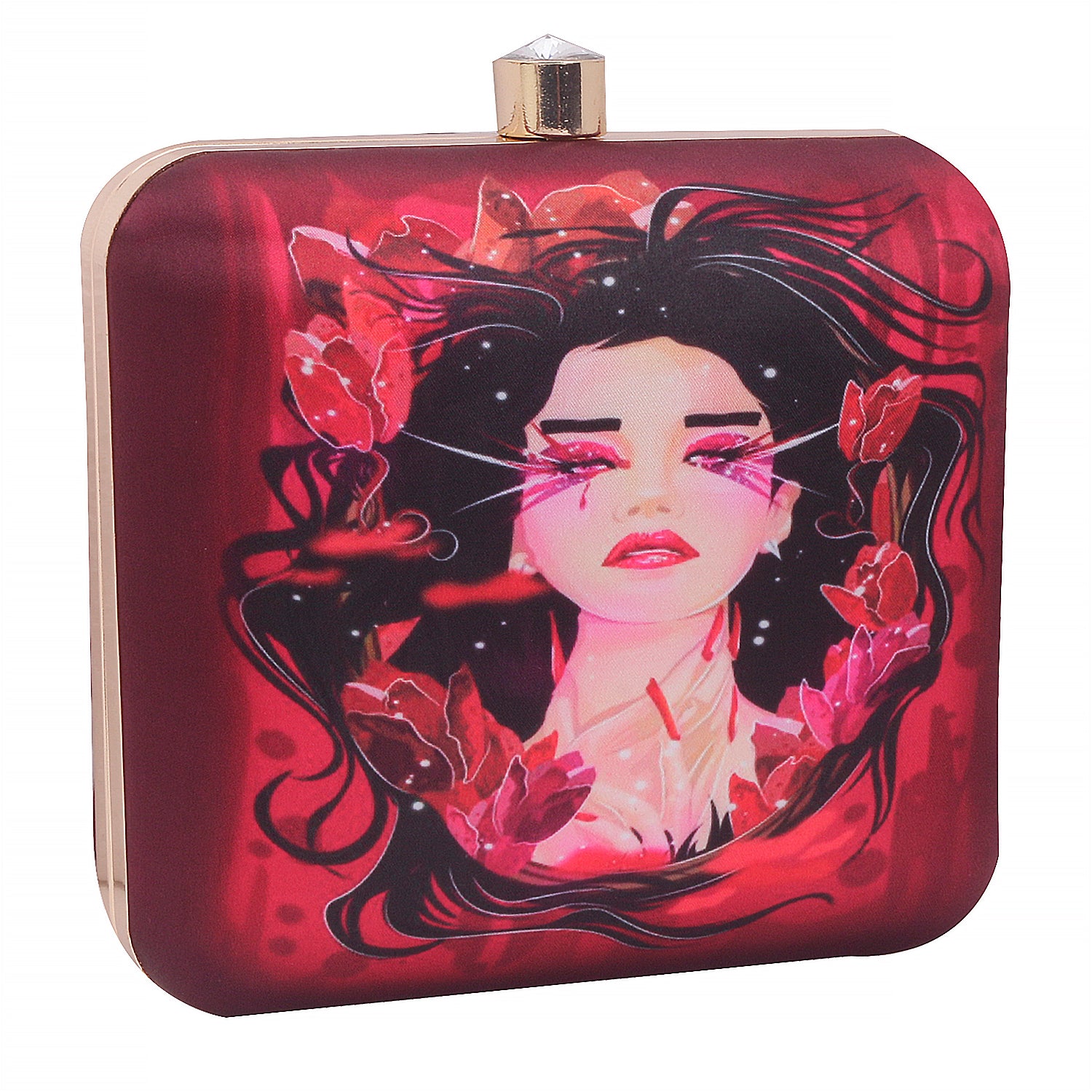 Stylish Printed Box Clutch For Girls And Women