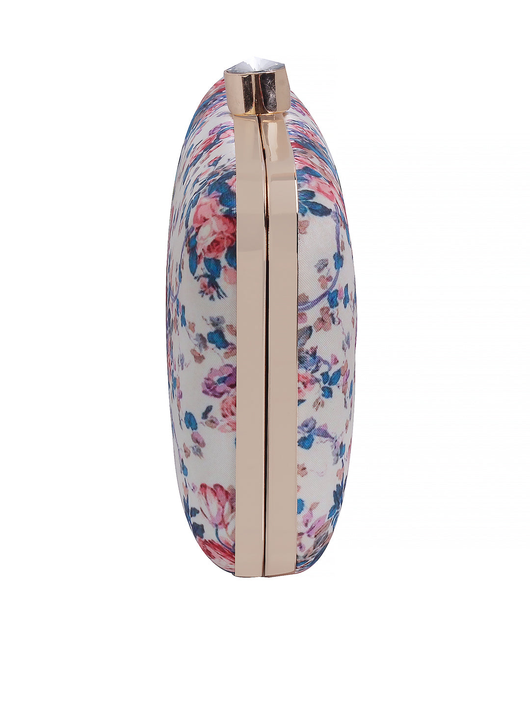 Swisni floral red-blue blended printed clutch