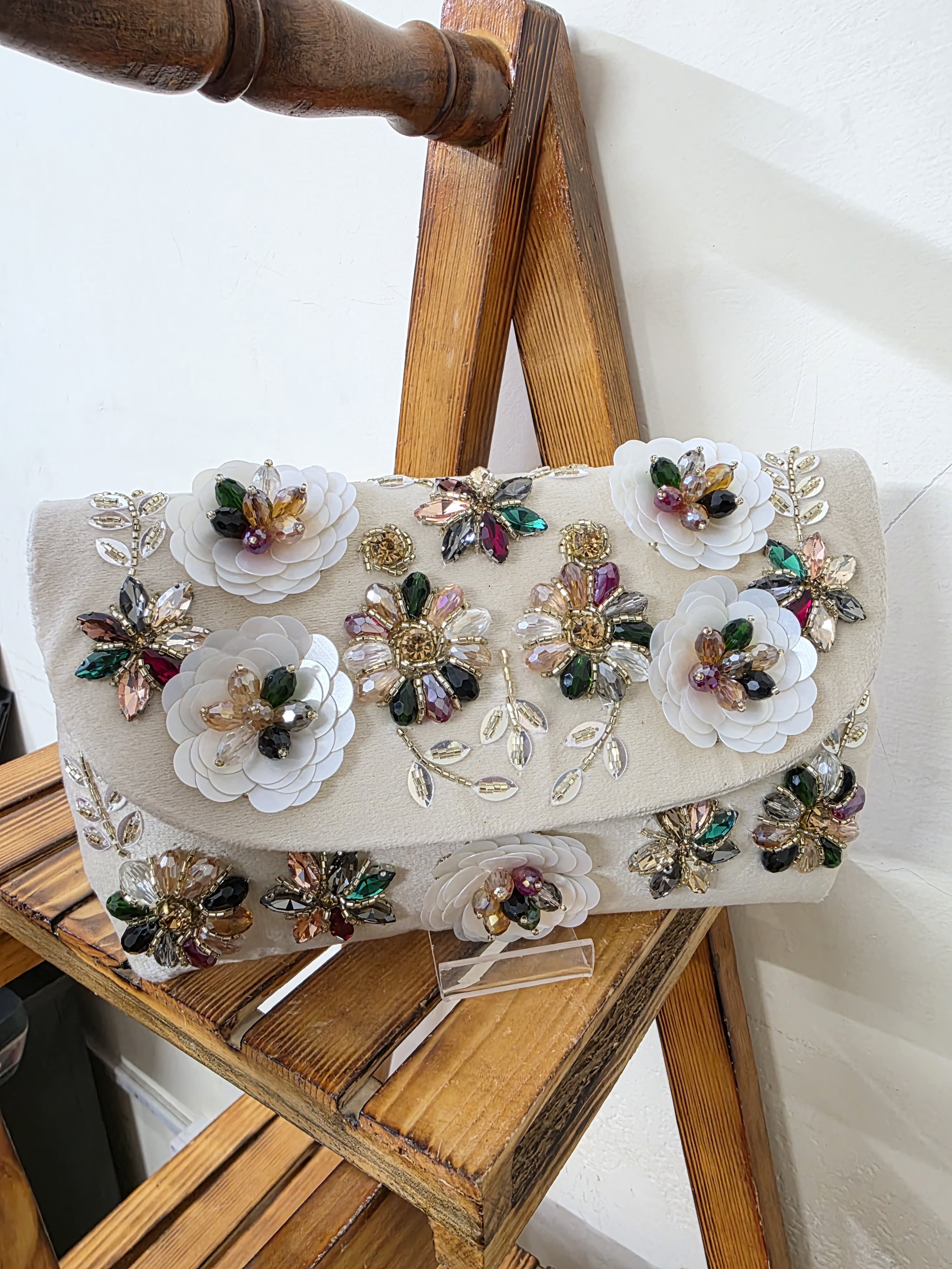 Floral Design Flap Bag