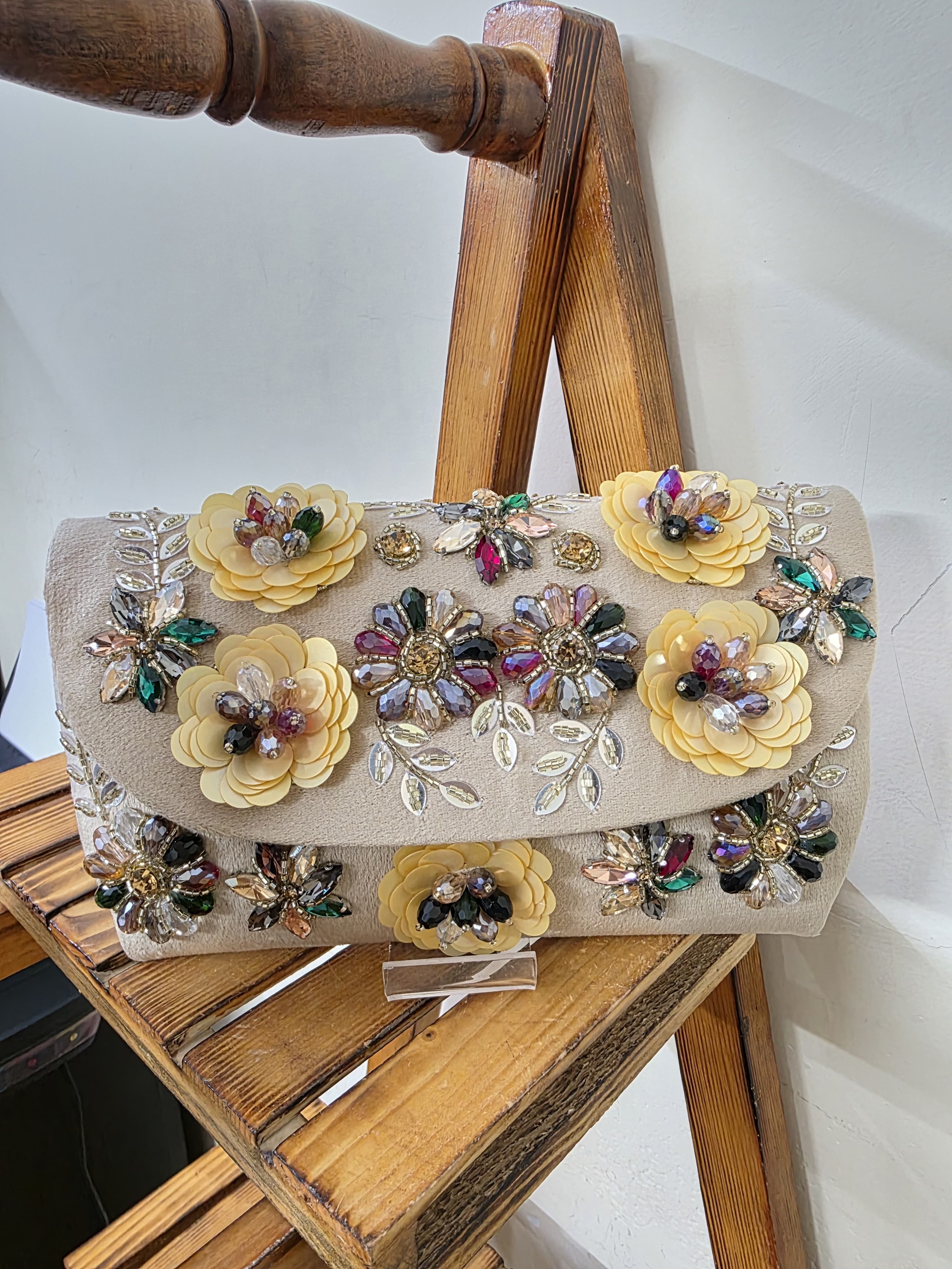 Floral Design Flap Bag