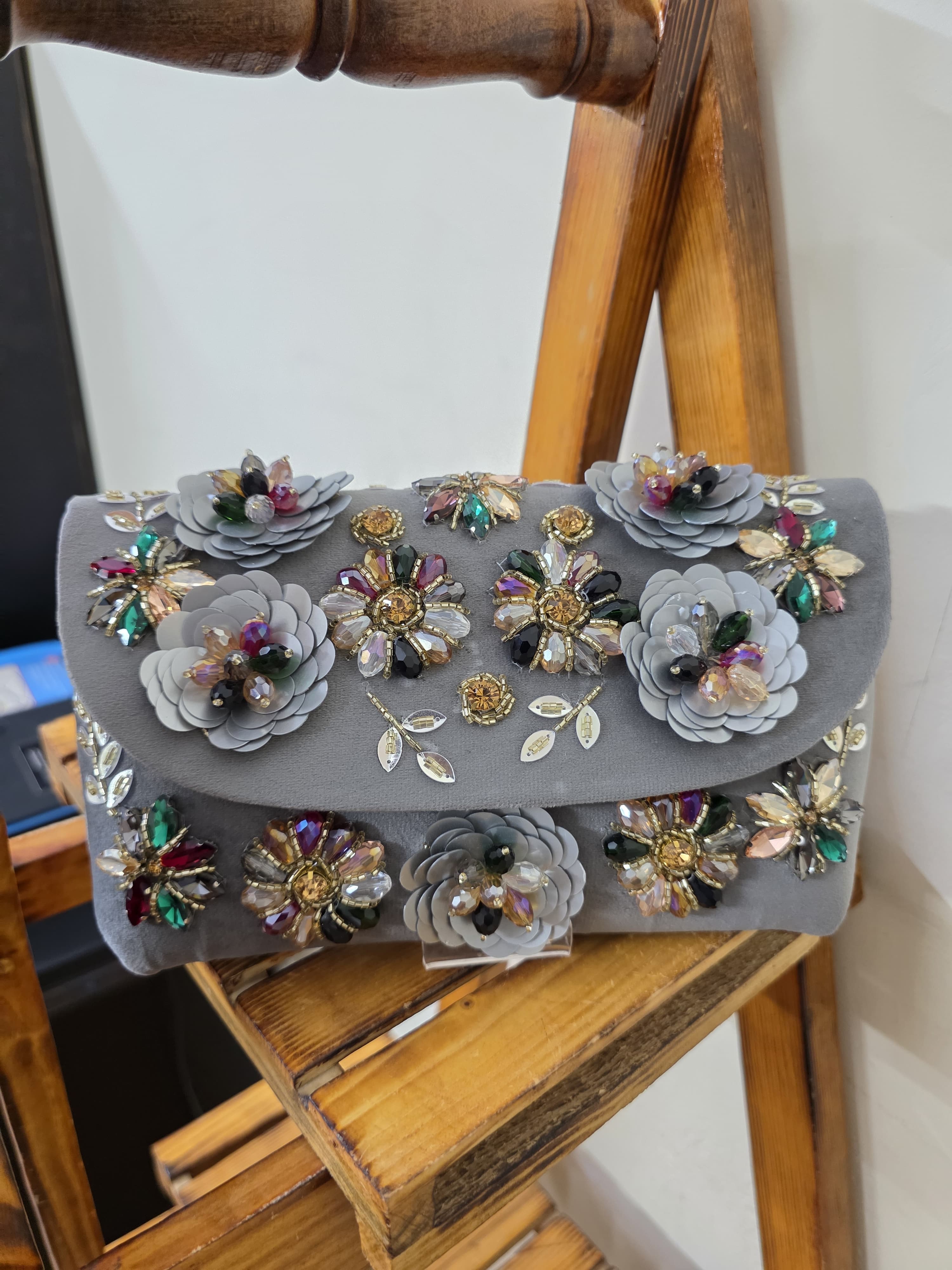 Floral Design Flap Bag