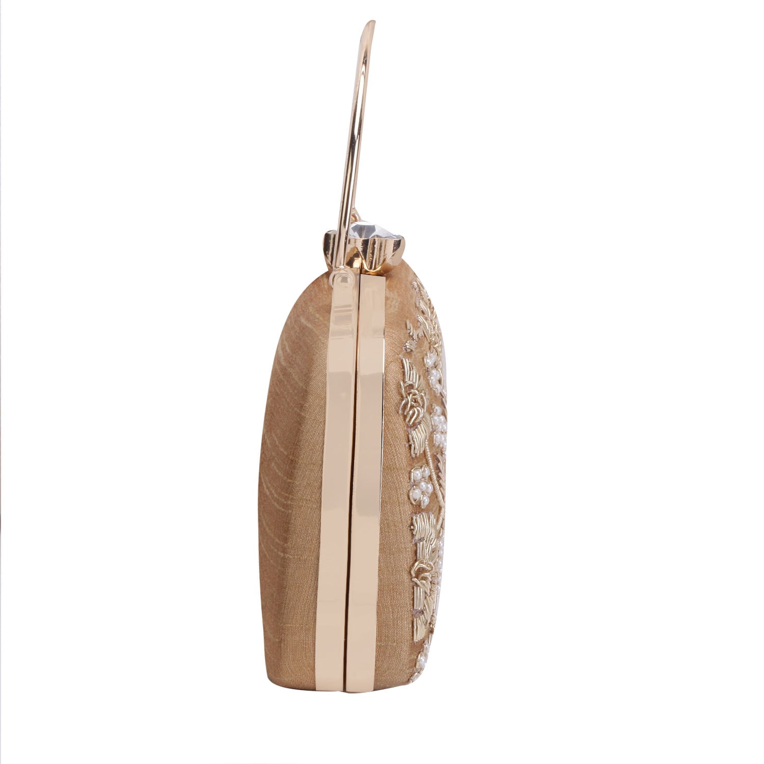 Embroidered Box Clutch For Casual Use