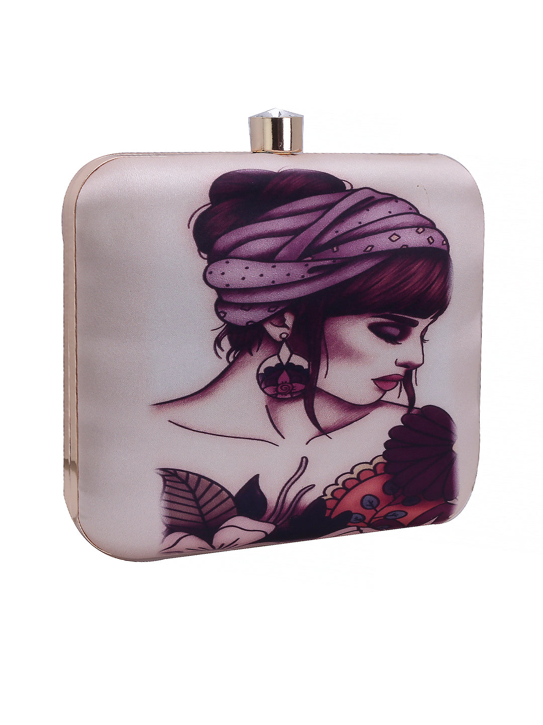 maiden printed clutch bag