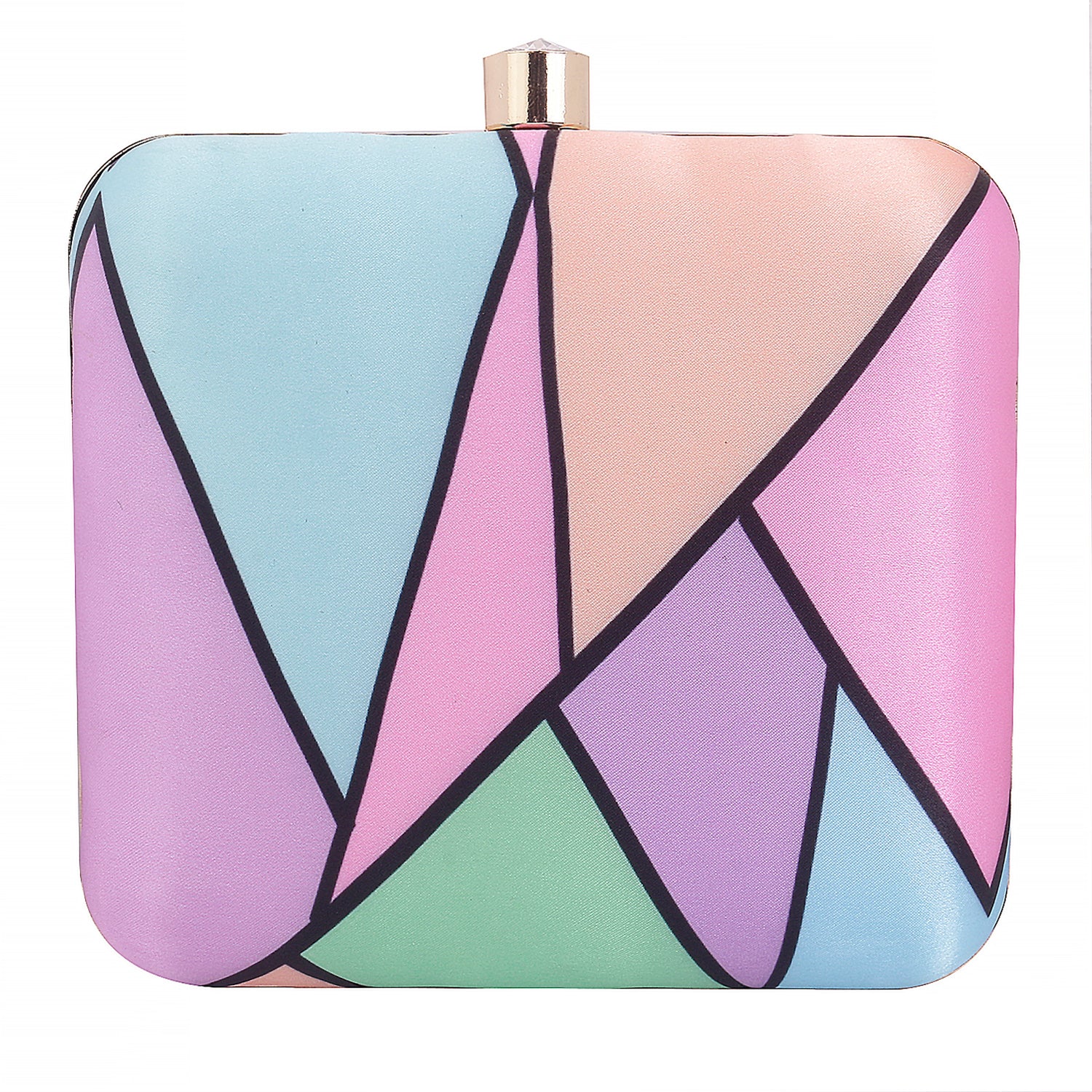 Printed Box Clutch For Casual Use