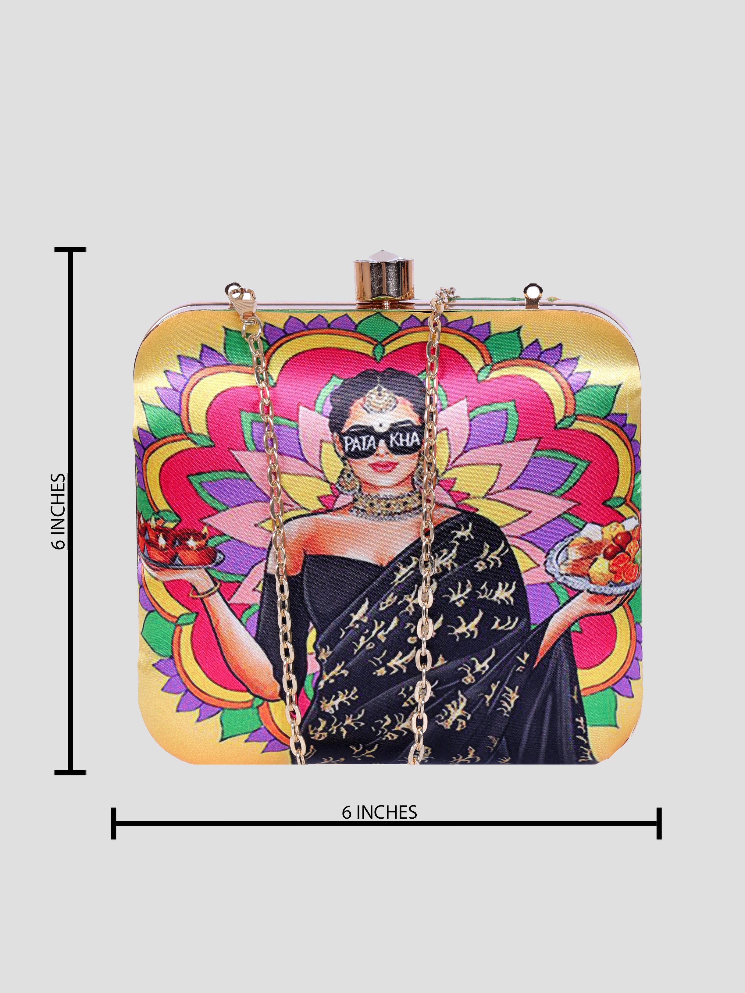 VRPS Printed Clutch | Handcrafted Ethnic Bag | SWIS-1316 | Additional Angle