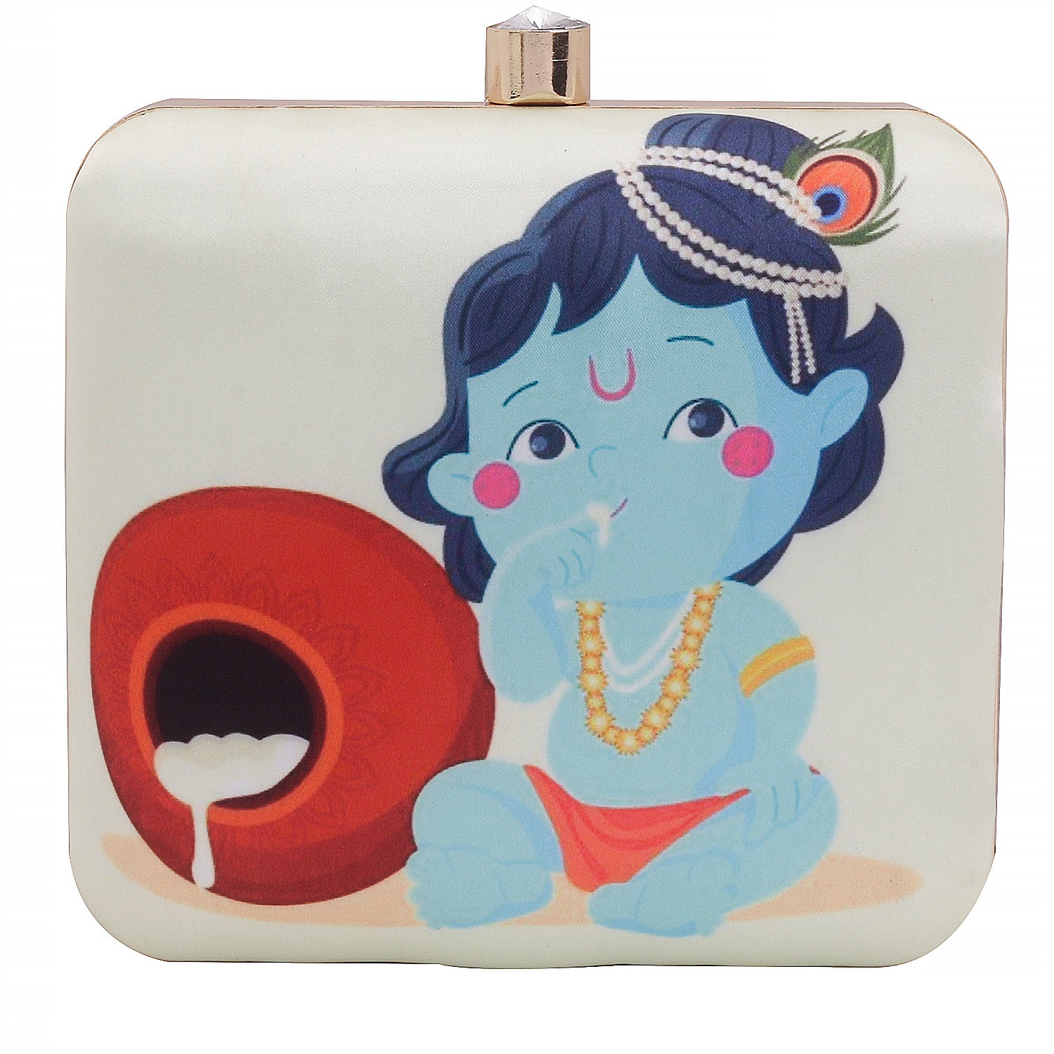 Swisni lord krishna printed clutch