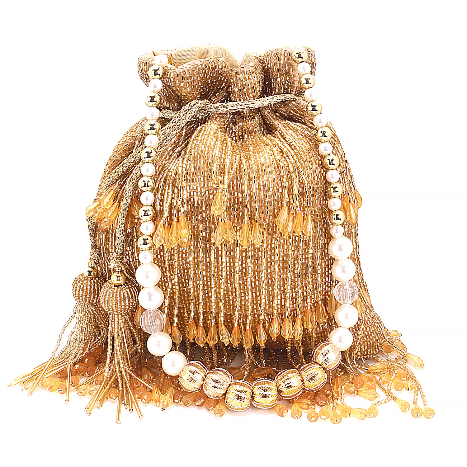 tassel gold potli