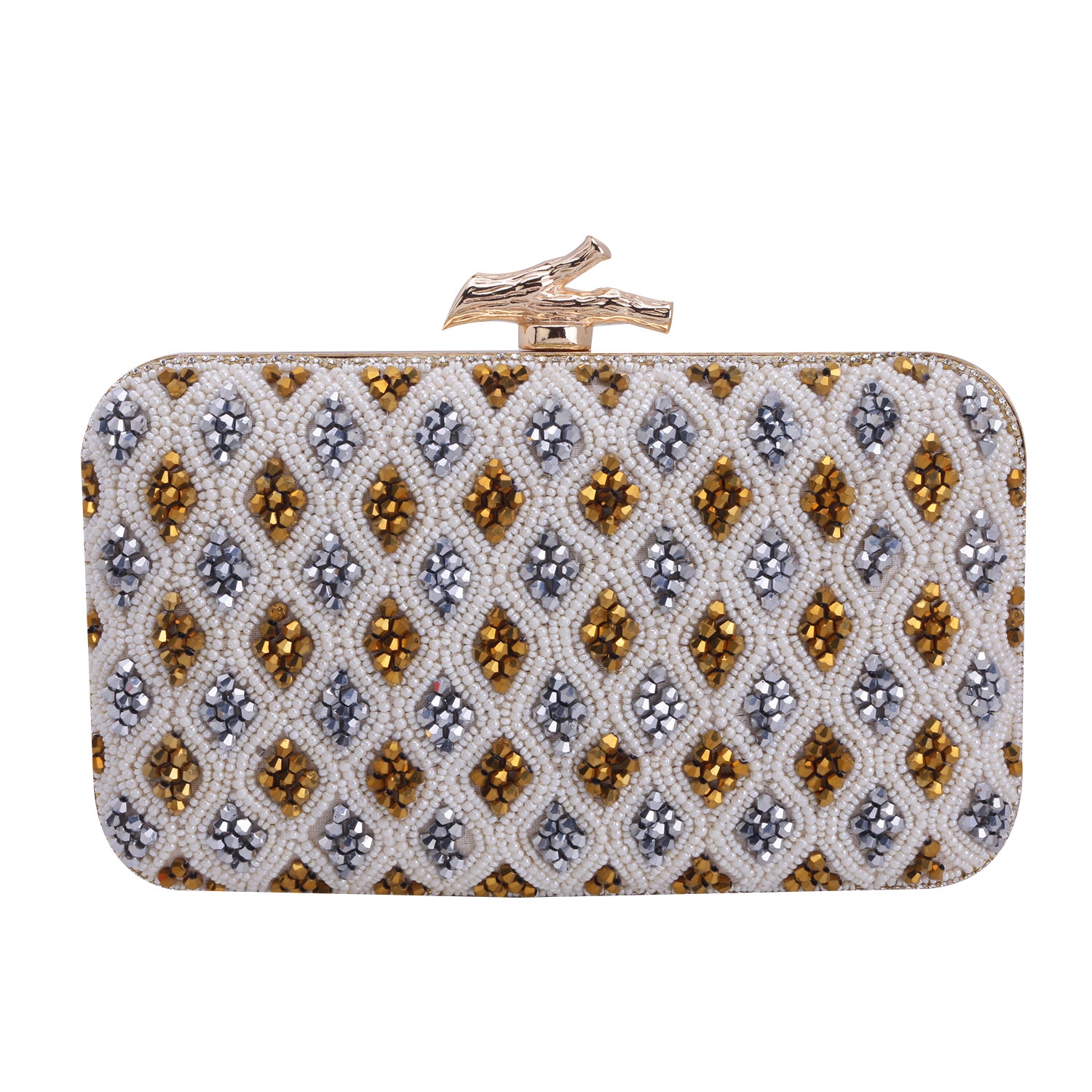 embroidered clutch