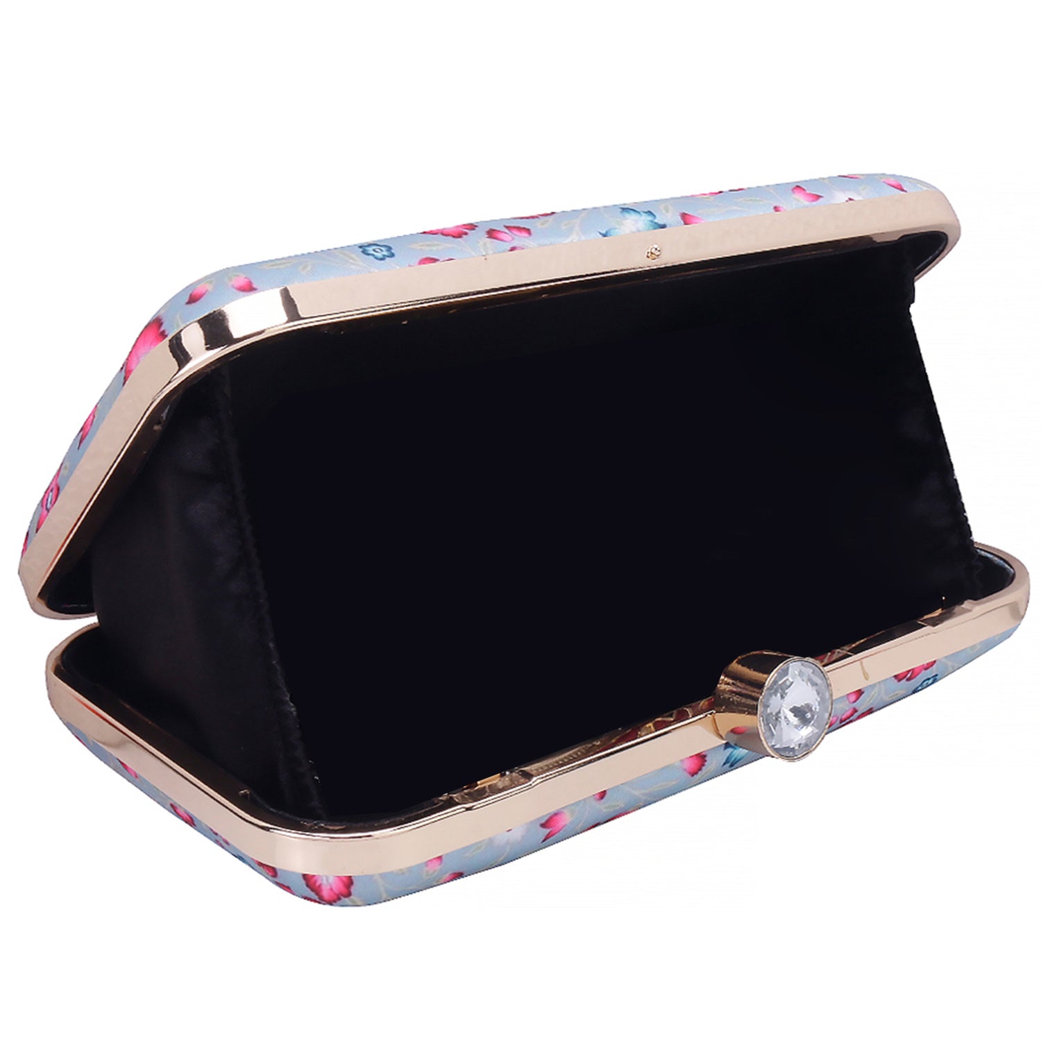 tiny floral digital printed clutch