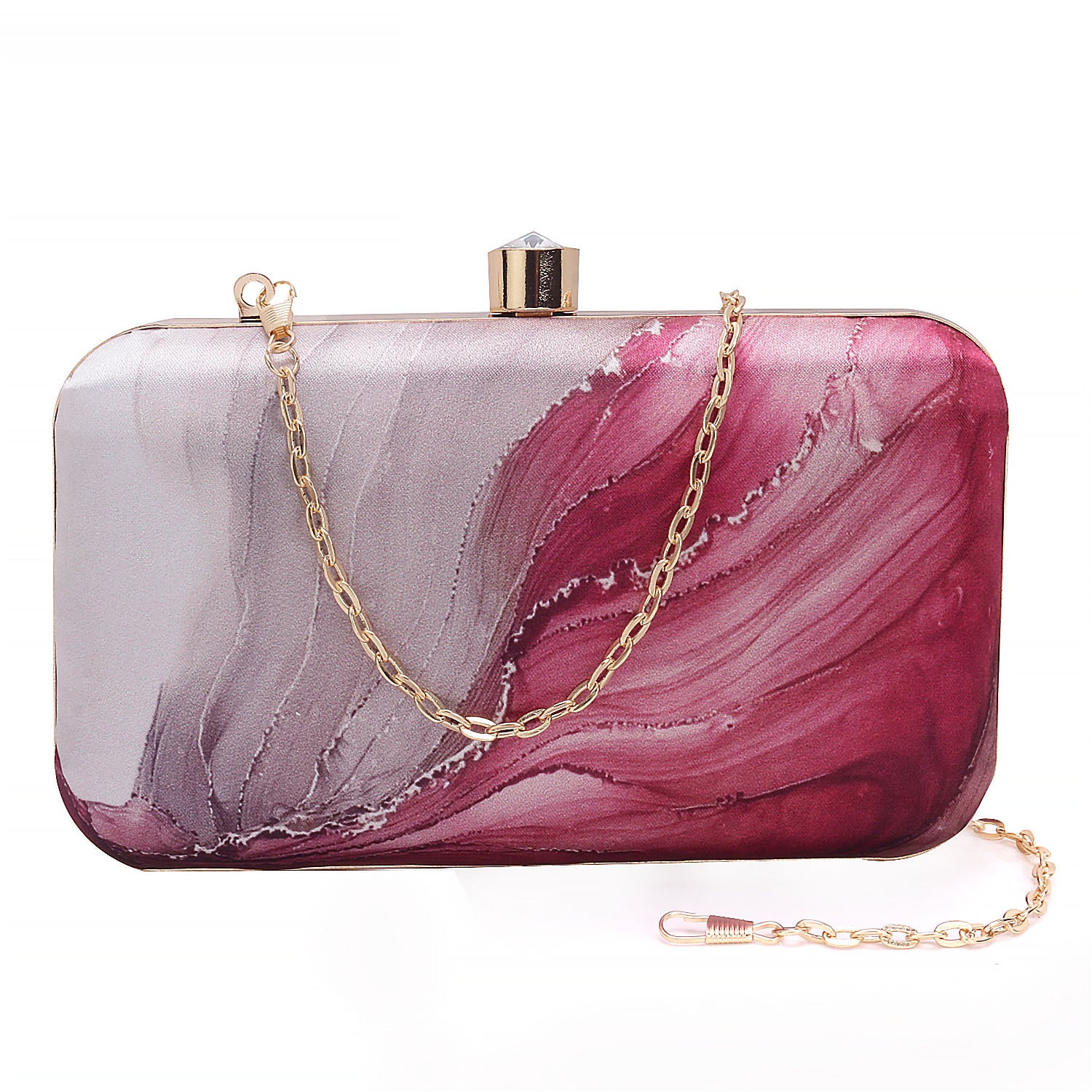 Printed Box Clutch For Casual Use