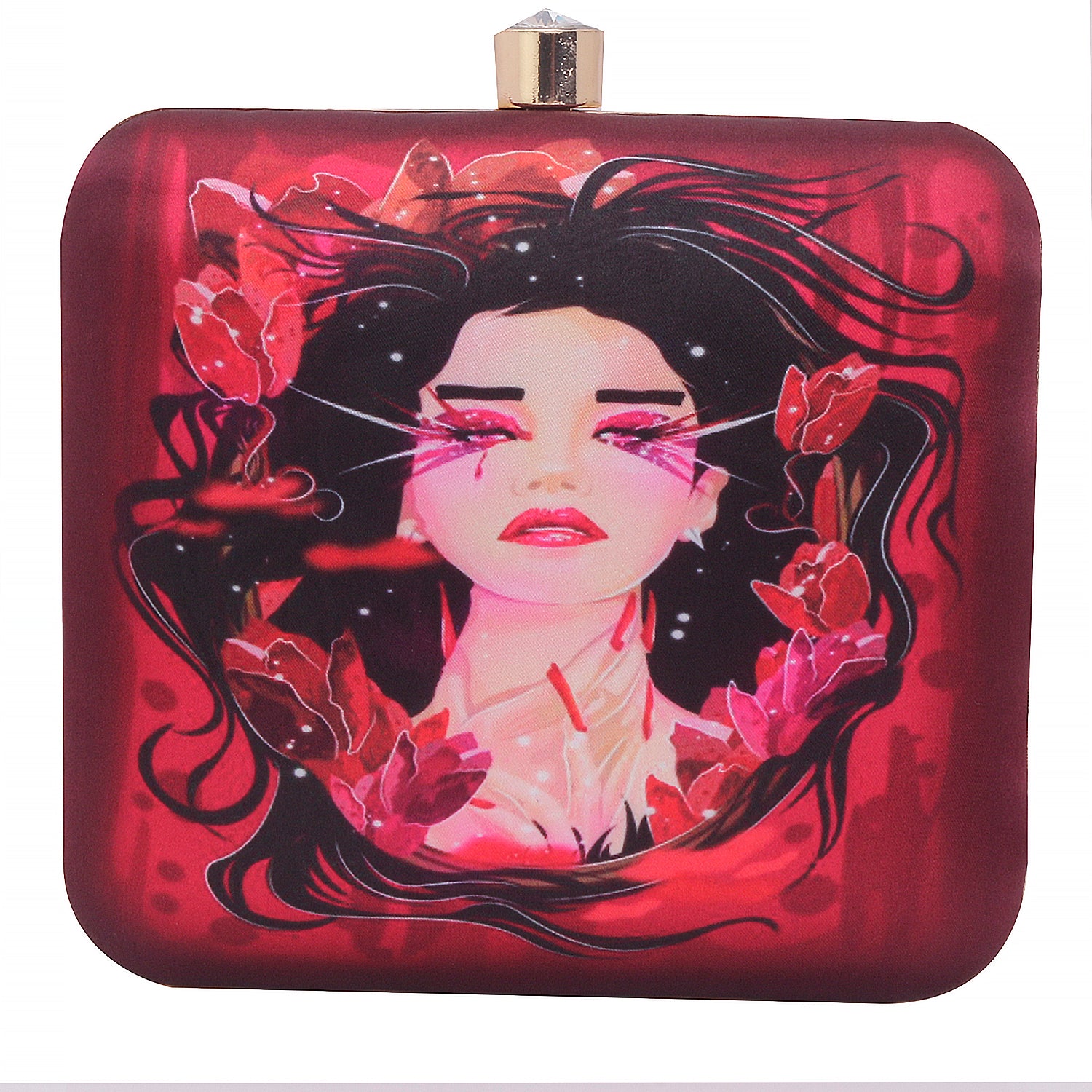 Stylish Printed Box Clutch For Girls And Women
