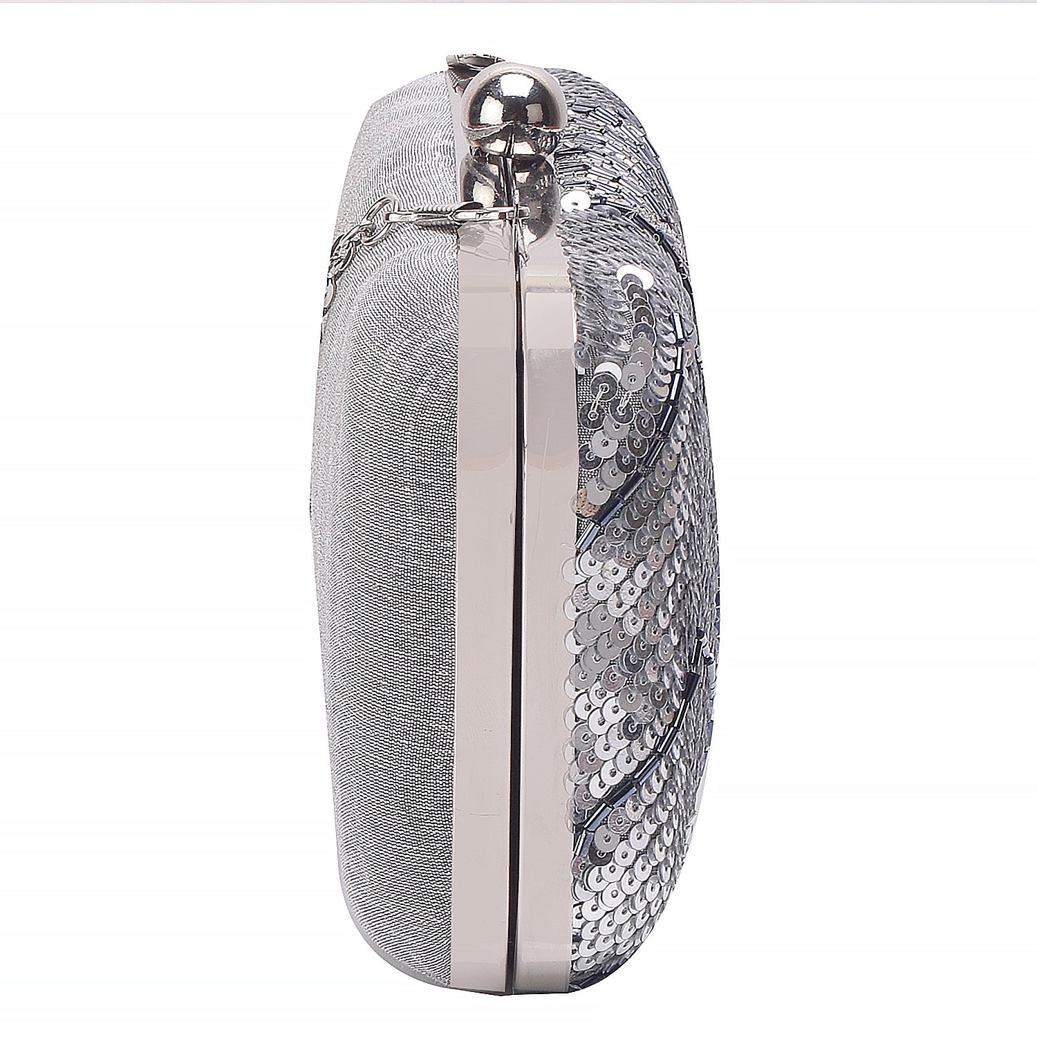 stylish sequins rectangle clutch