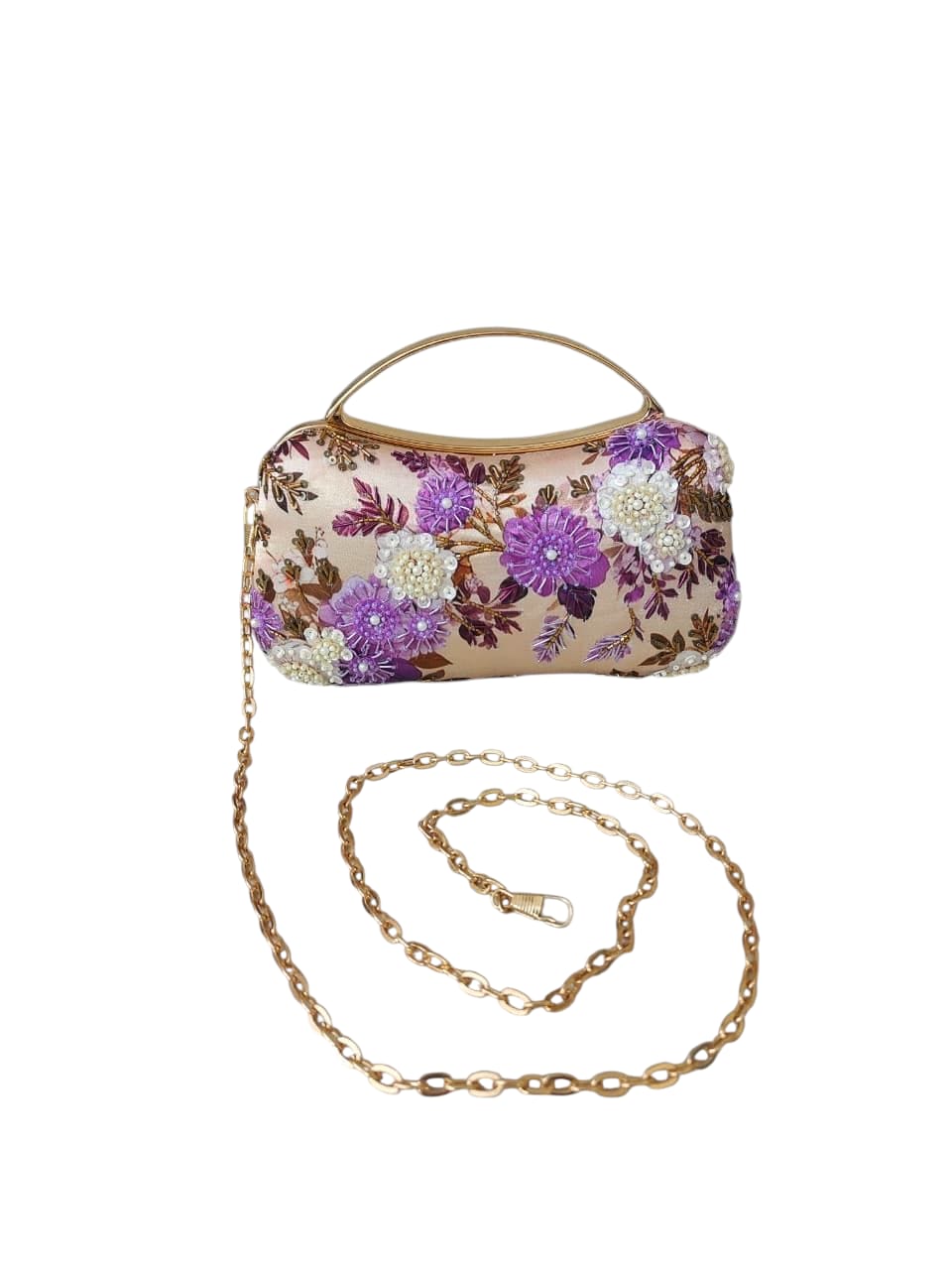 VRPS Printed Embroidered Clutch | Handcrafted Ethnic Bag | SWIS-3455 | Additional Angle