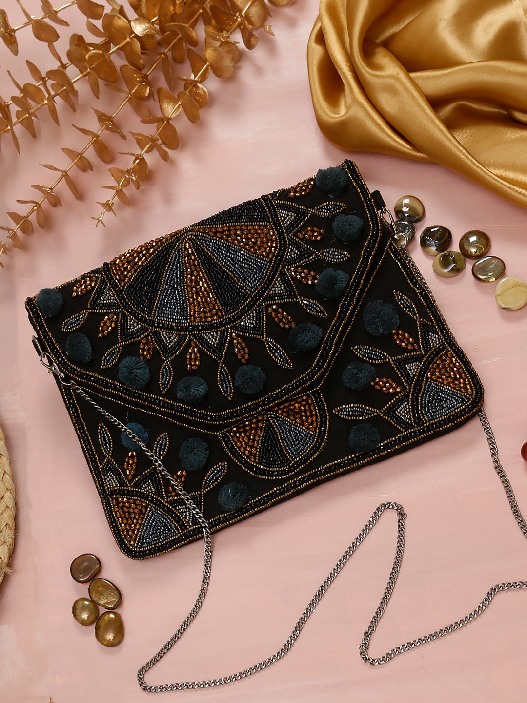 Swisni black banjara boho bag