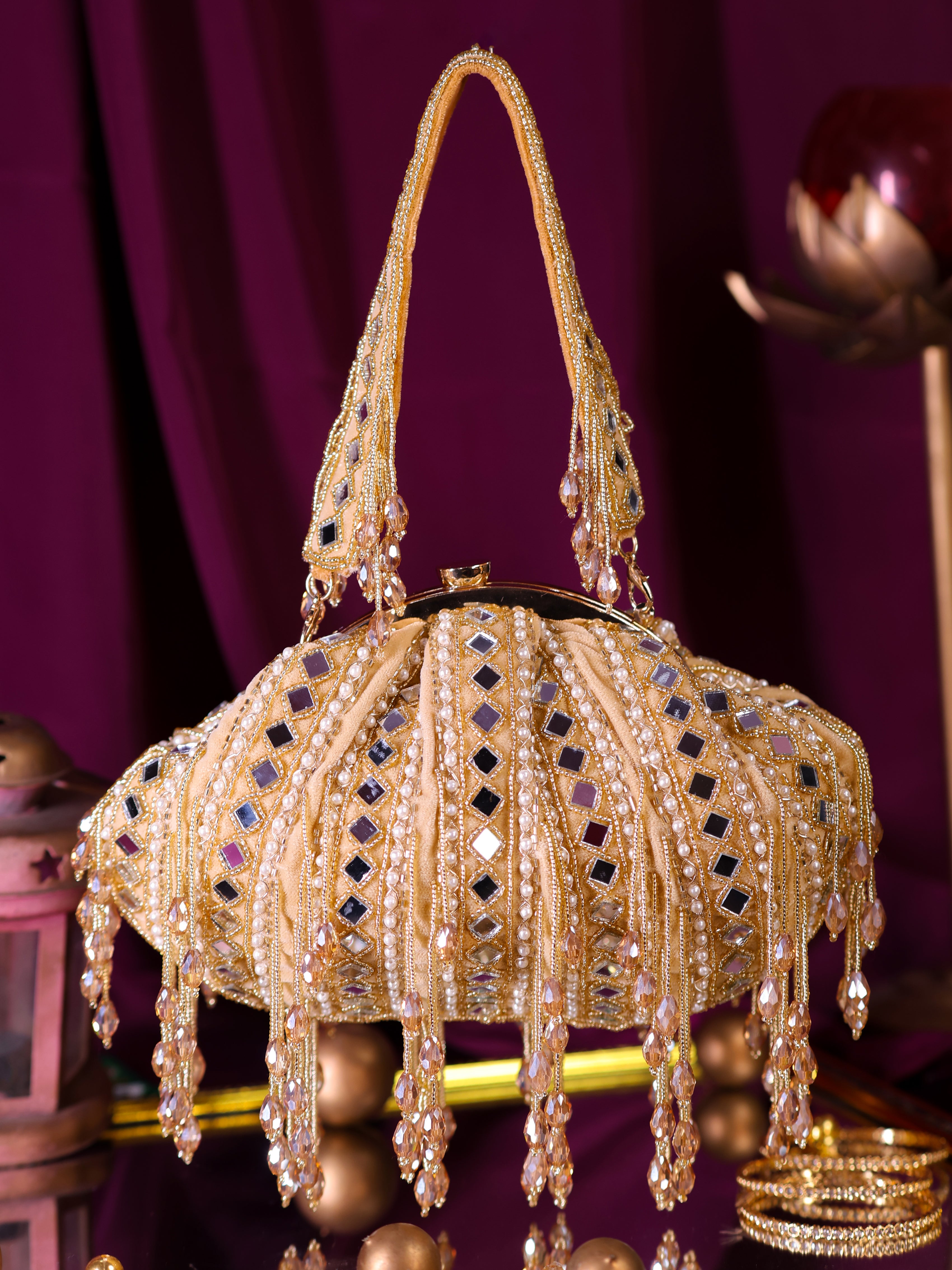 Golden Mirror Batua Bag