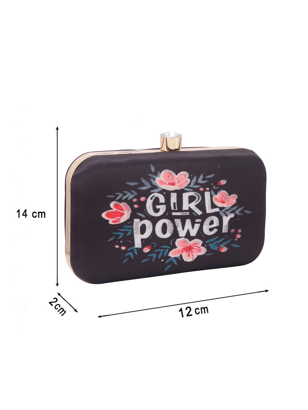 Girl Power Text Print Clutch for Women & Girls