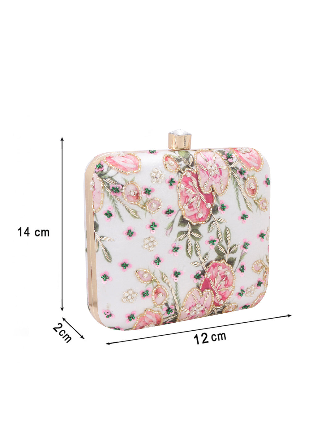 VRPS Printed Embroidered Clutch | Handcrafted Ethnic Bag | SWIS-867 | Additional Angle