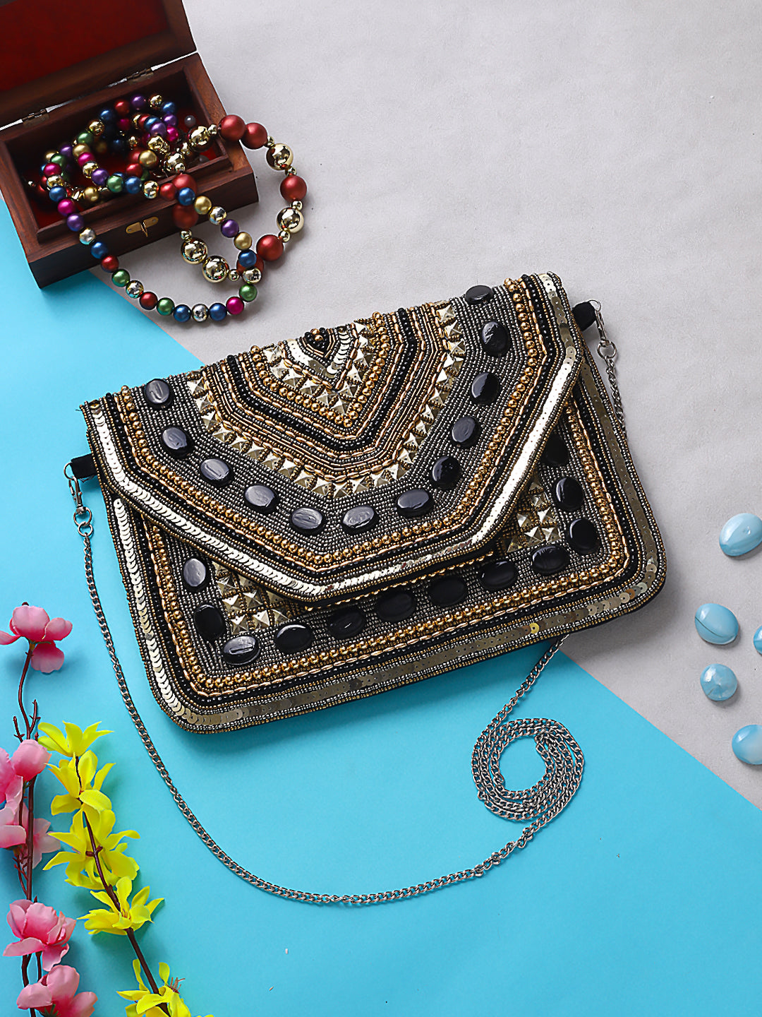 Swisni black new banjara boho bag