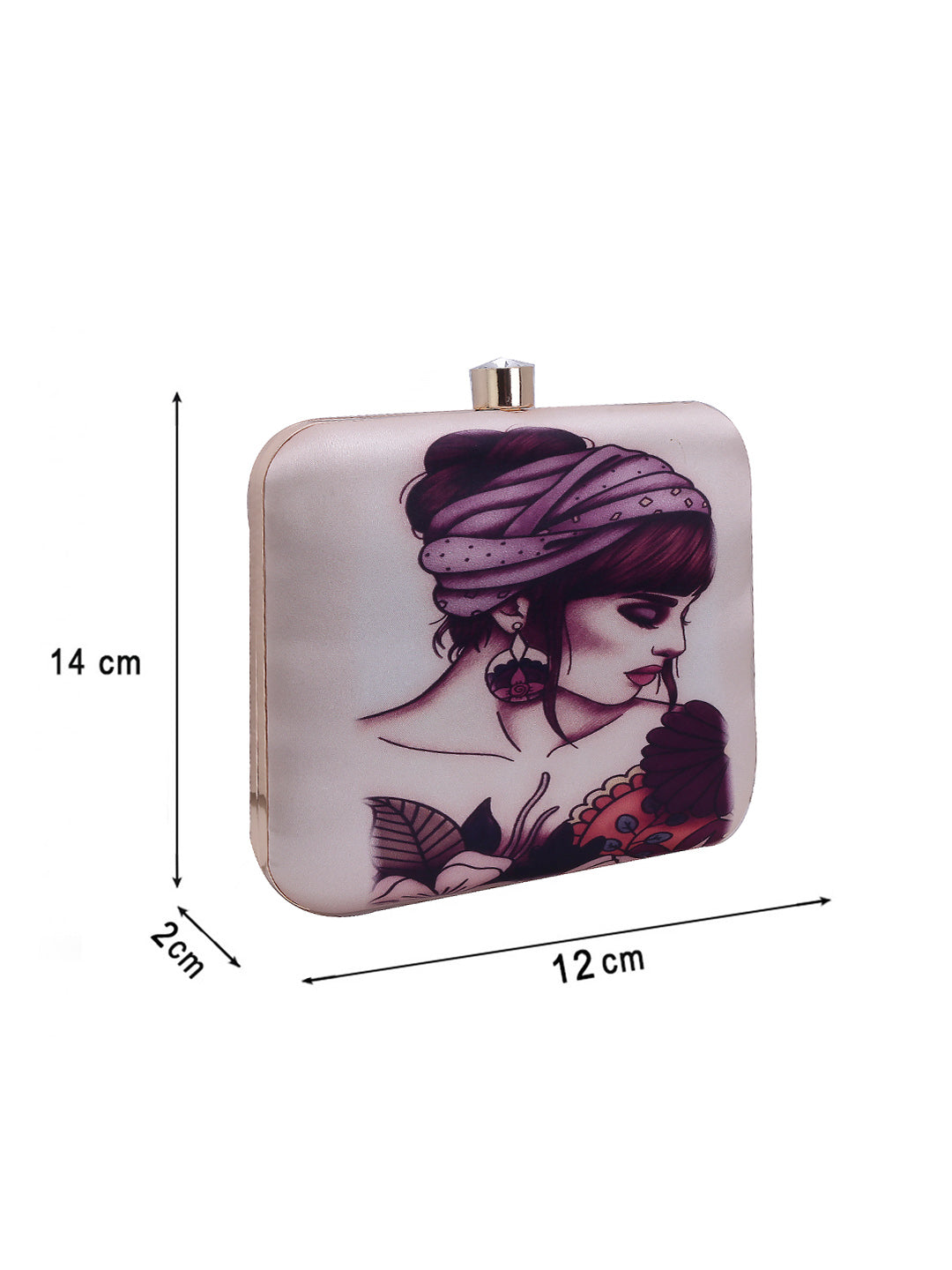 maiden printed clutch bag