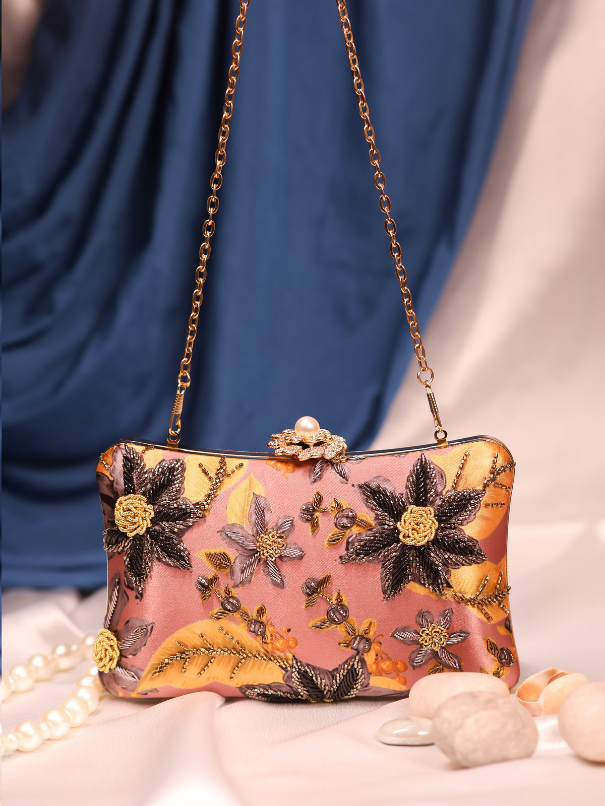 VRPS Printed Embroidered Clutch | Handcrafted Ethnic Bag | SWIS-1624 | Additional Angle