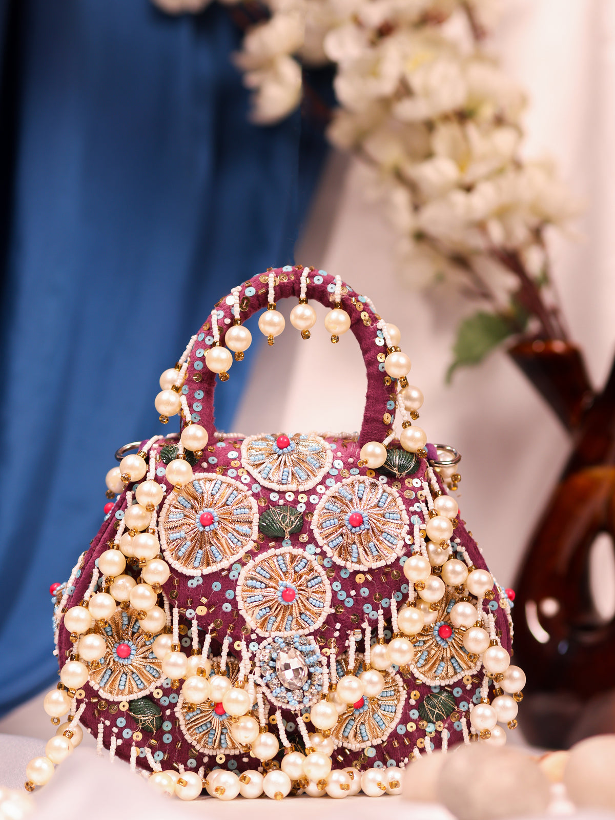 VRPS Flap Bag | Handcrafted Ethnic Bag | SWIS-3036 | Additional Angle