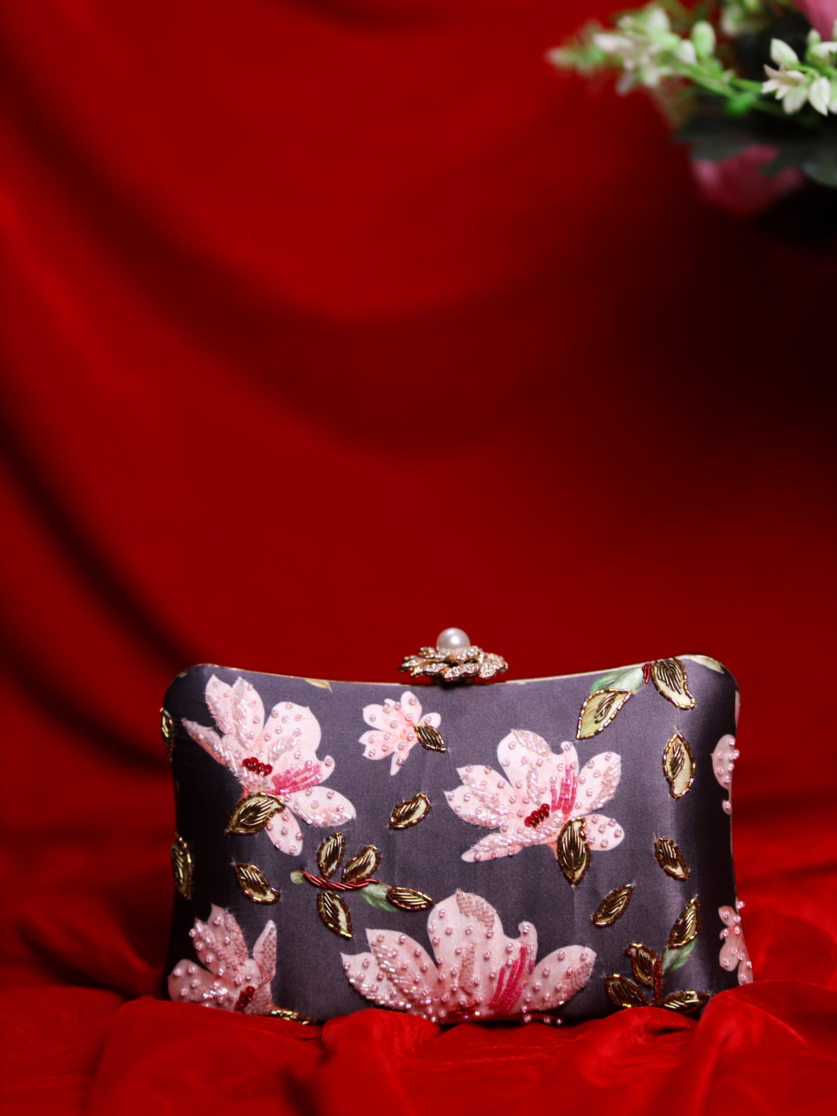 VRPS Printed Embroidered Clutch | Handcrafted Ethnic Bag | SWIS-1622 | Additional Angle