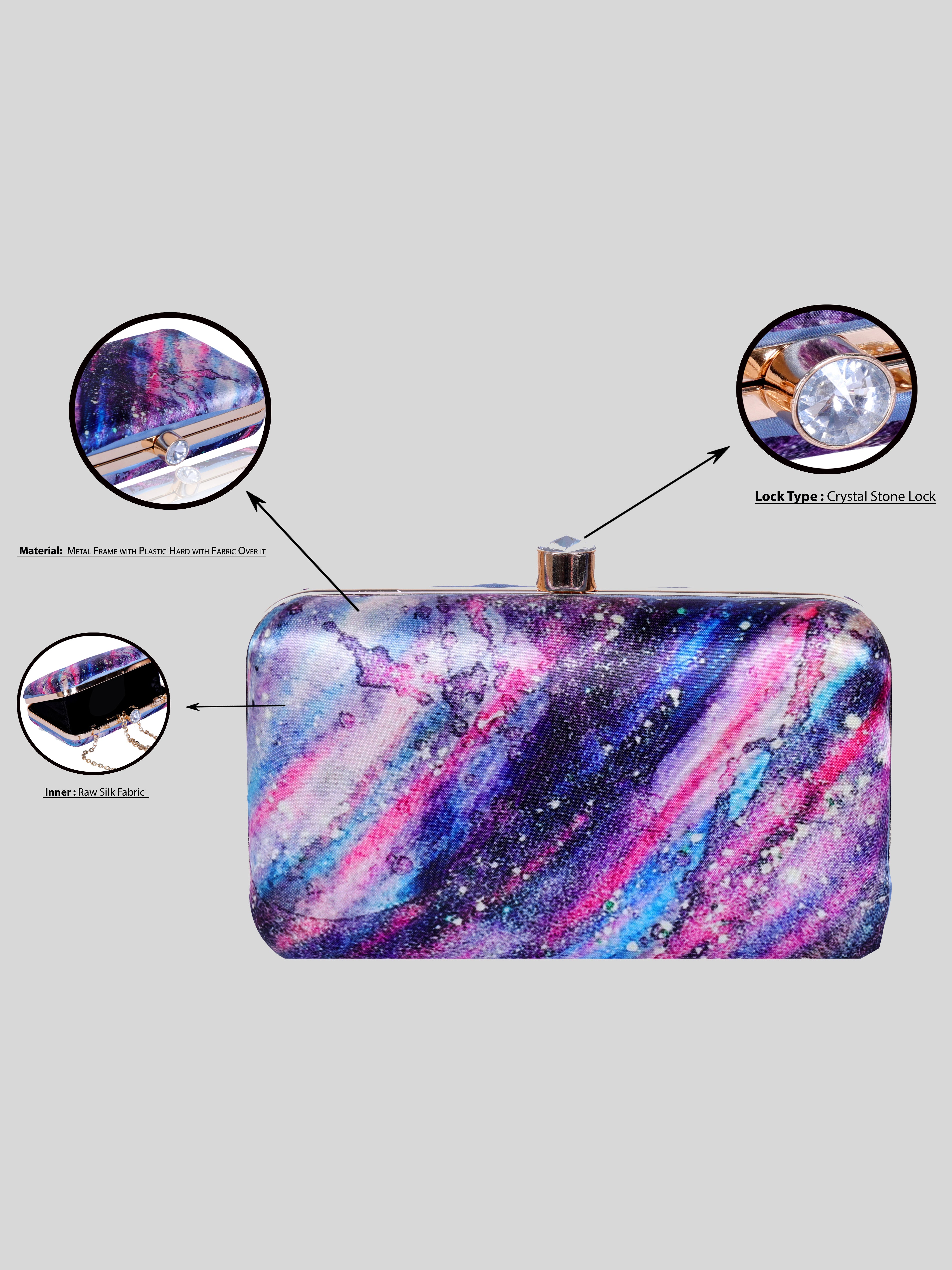 VRPS Printed Clutch | Handcrafted Ethnic Bag | SWIS-1319 | Additional Angle