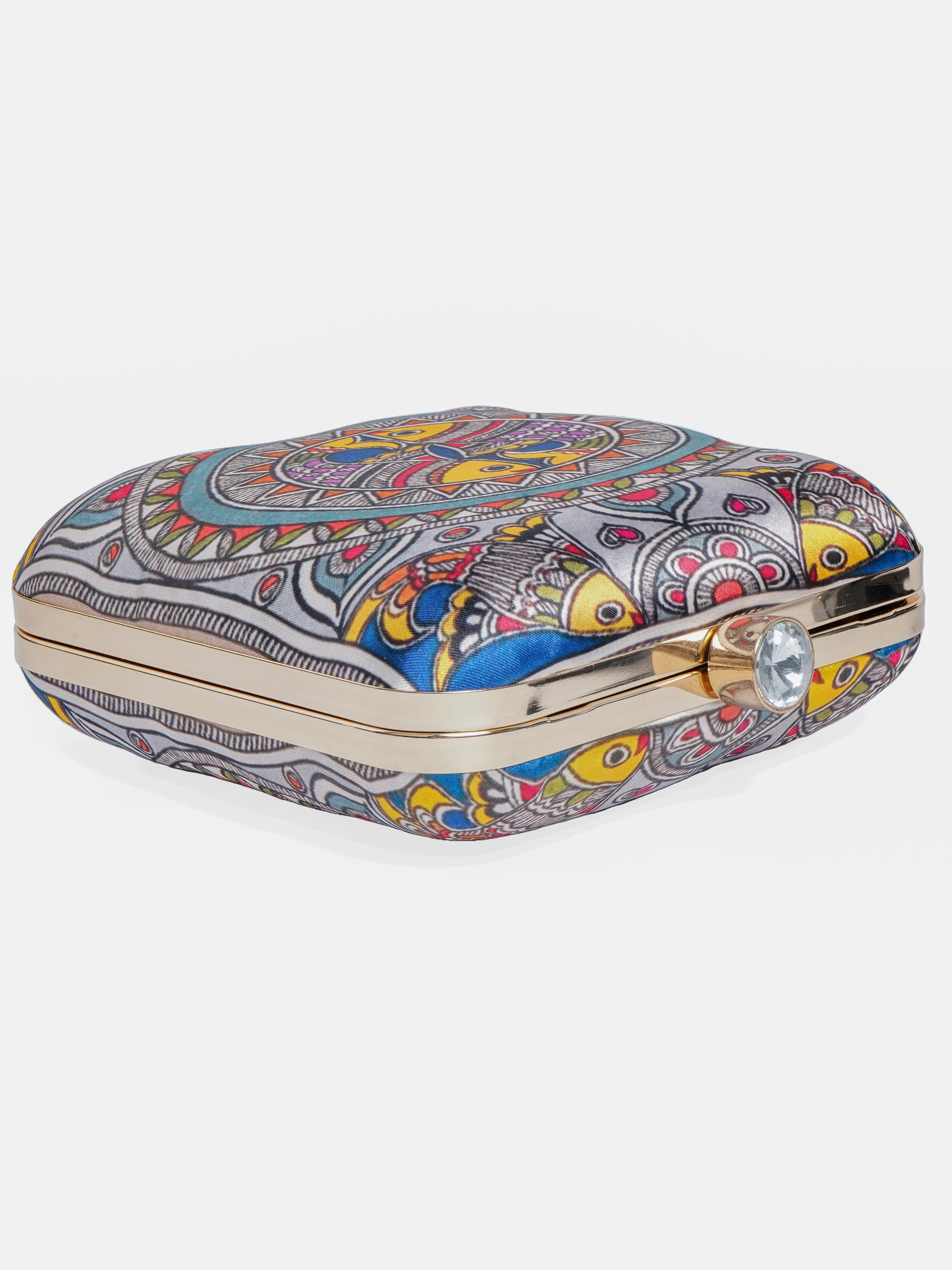 VRPS Printed Clutch | Handcrafted Ethnic Bag | SWIS-2079 | Additional Angle