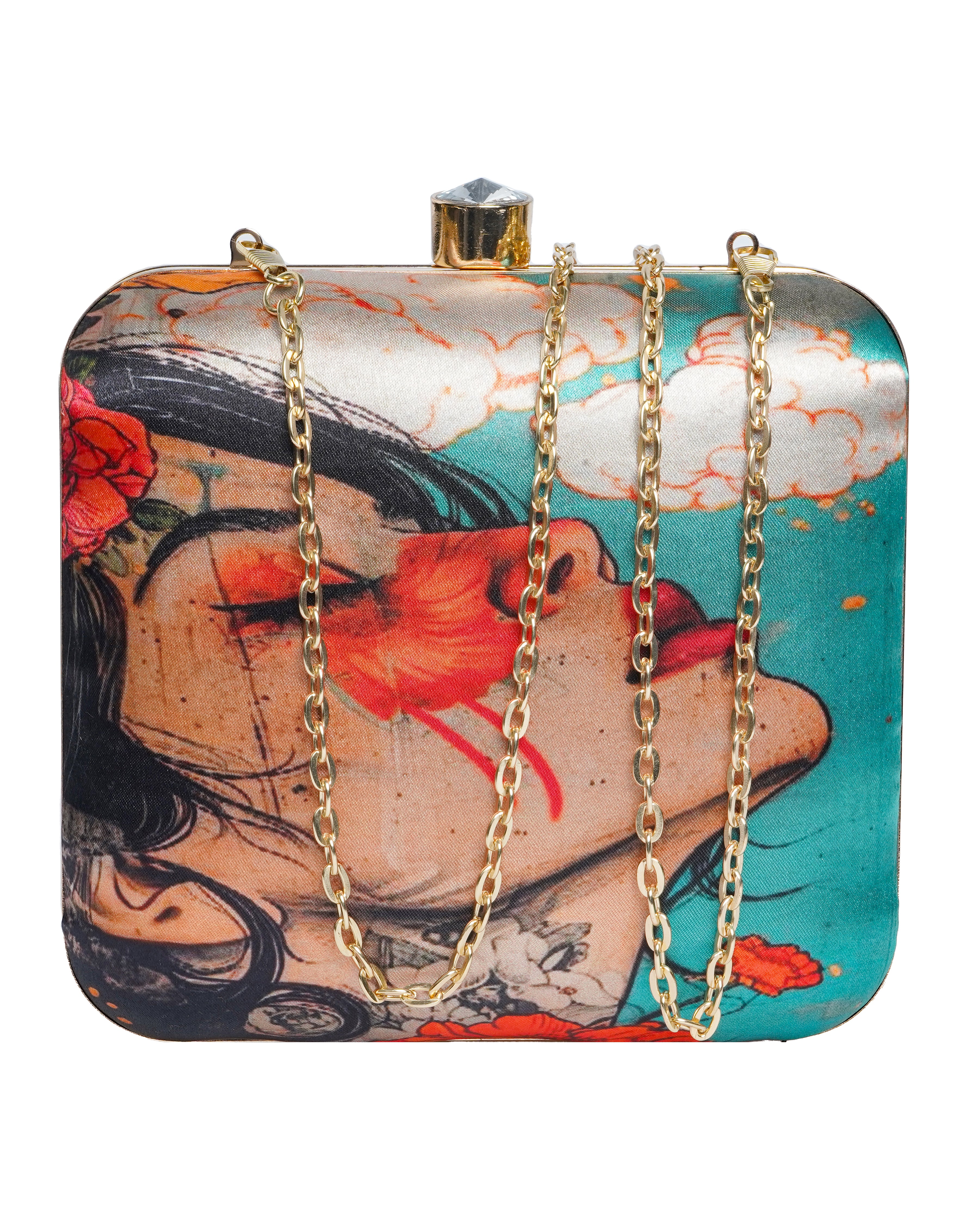 VRPS Printed Clutch | Handcrafted Ethnic Bag | SWIS-1730 | Additional Angle